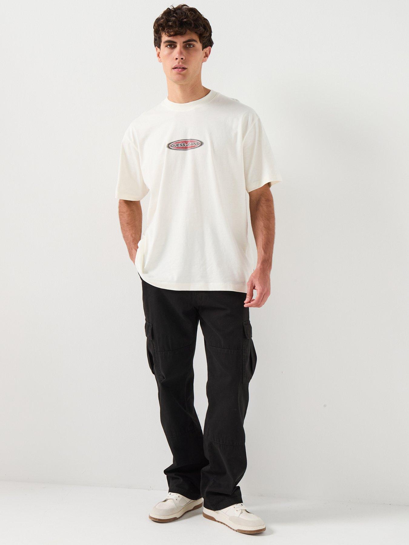  image of guess-jeans-regular-cargo-trousers-black