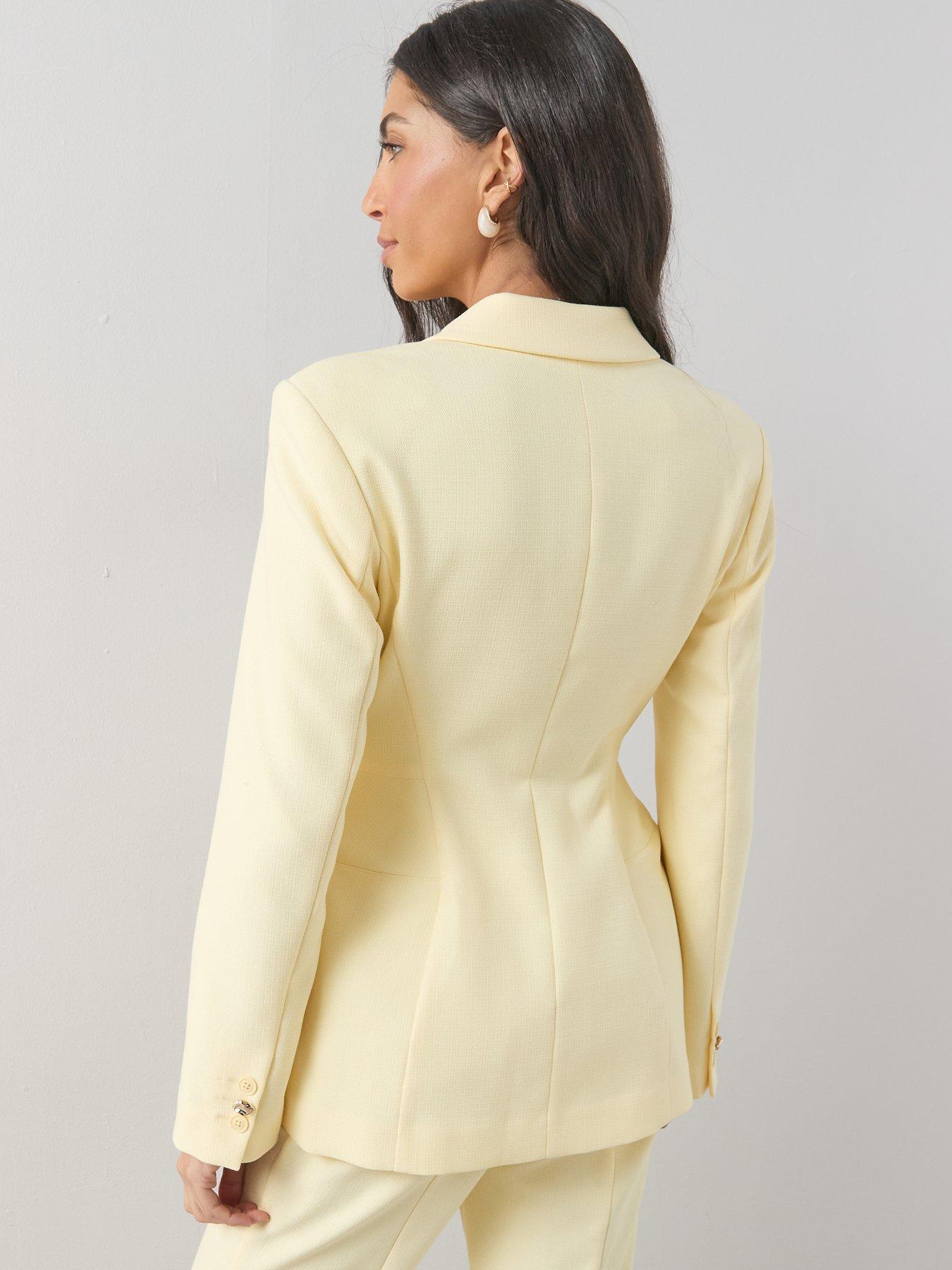 Image 2 of 6 of The Very Collection Extreme Corset Blazer - Lemon