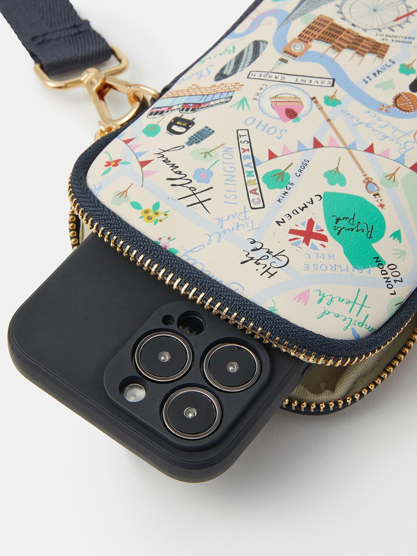 Image 3 of 4 of Accessorize London Print Phone Bag - Multi