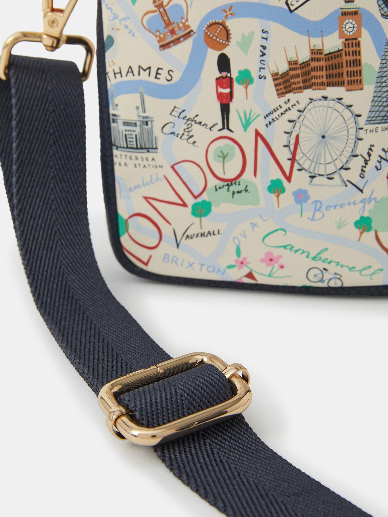 Image 4 of 4 of Accessorize London Print Phone Bag - Multi