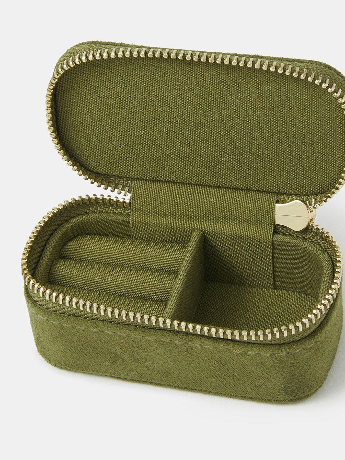  image of accessorize-mini-jewellery-box-green