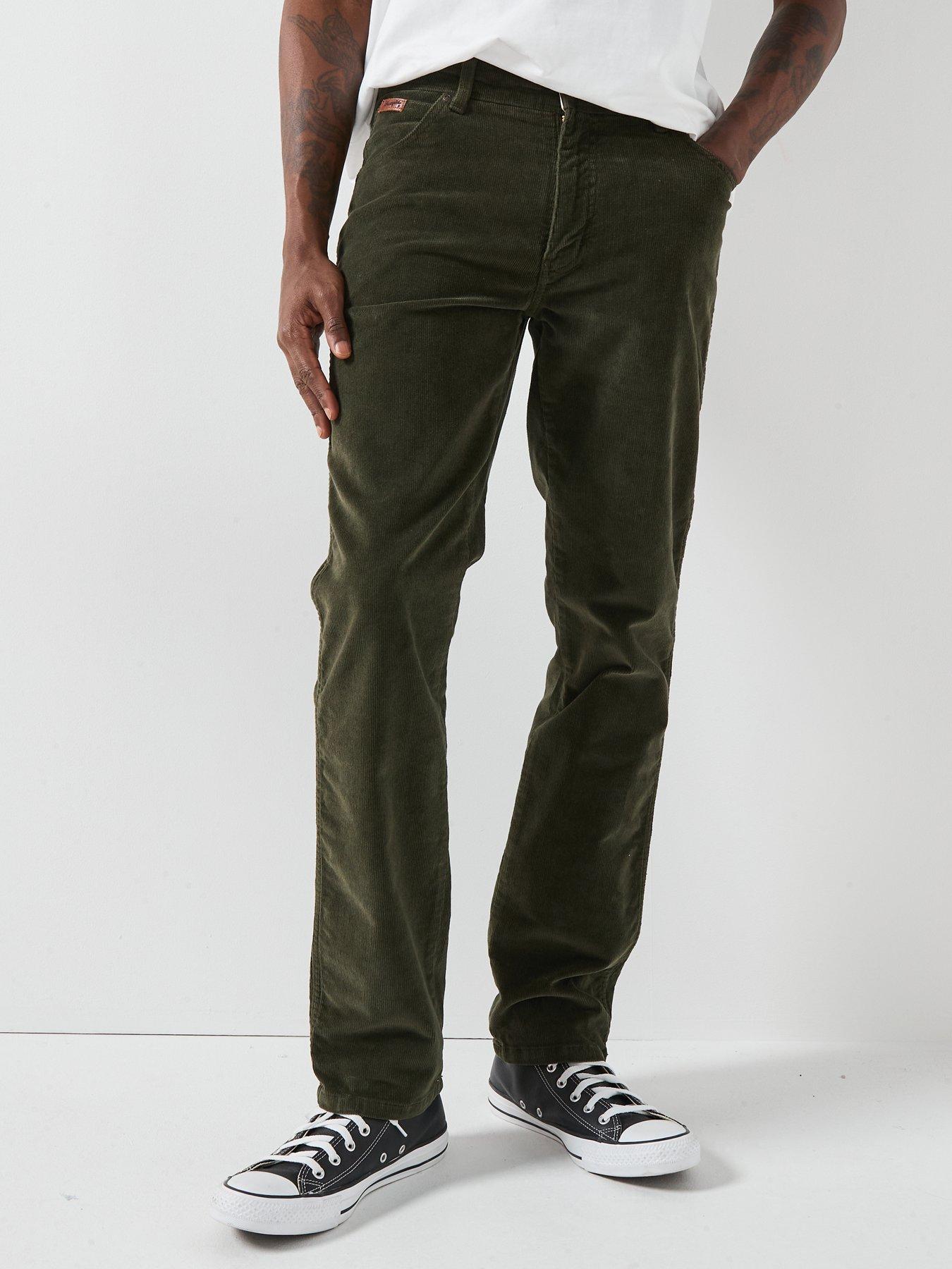 Wrangler Texas Slim Corduroy 5 Pocket Authentic Slim Fit Pant - Green