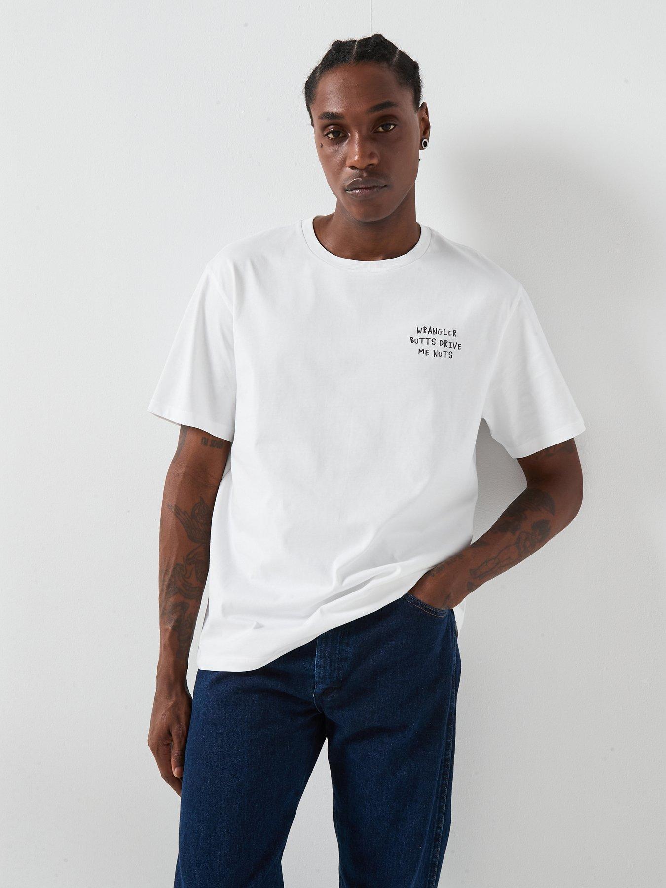 undefined Wrangler Embroidery Short Sleeve Back Print T-shirt