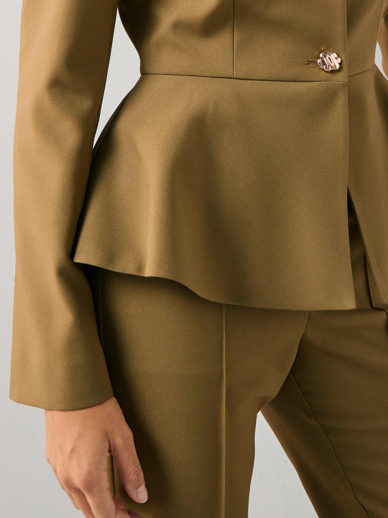  image of the-very-collection-peplum-hem-blazernbsp--olive