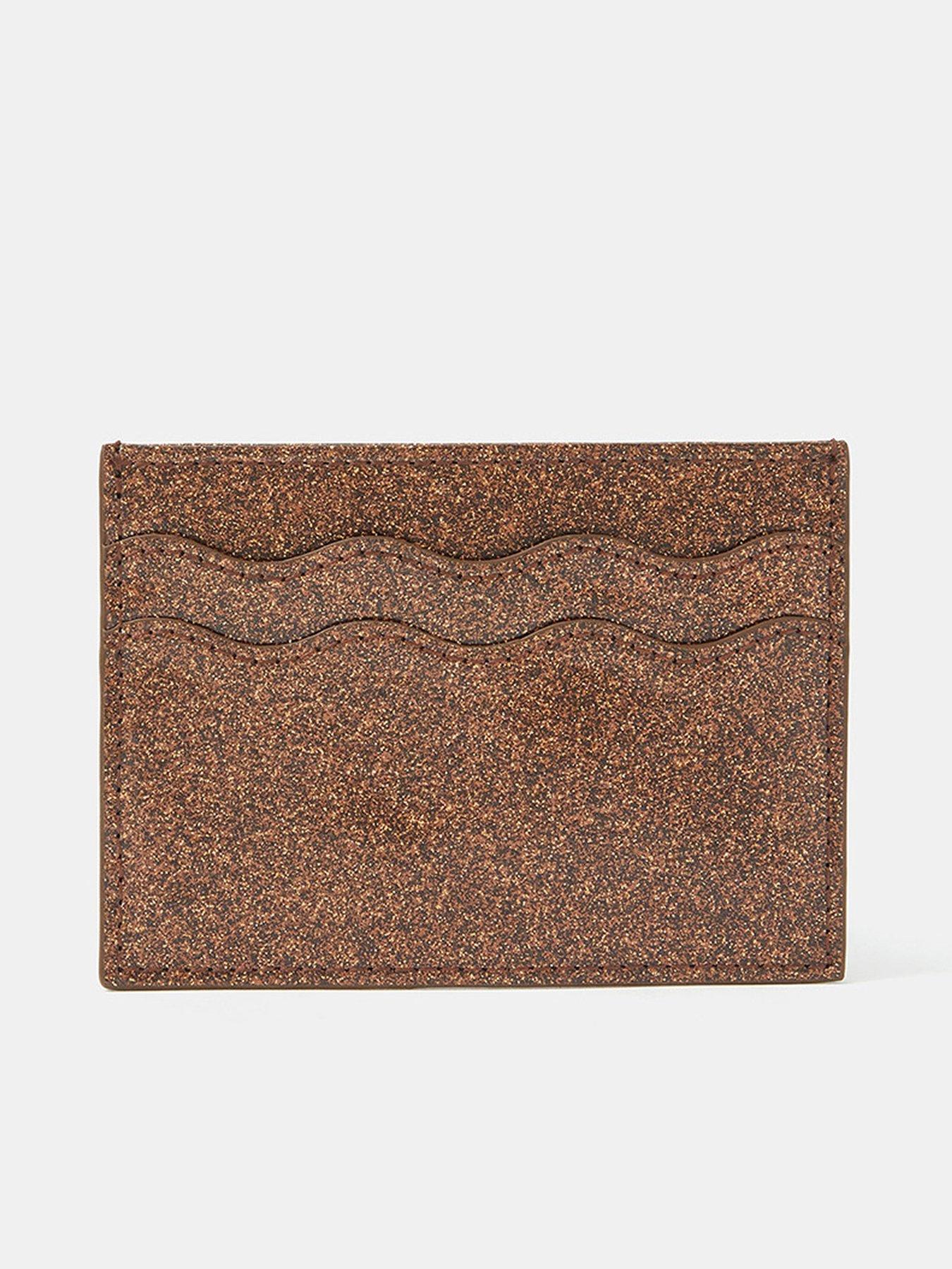Accessorize Glitter Card Holder - Brown