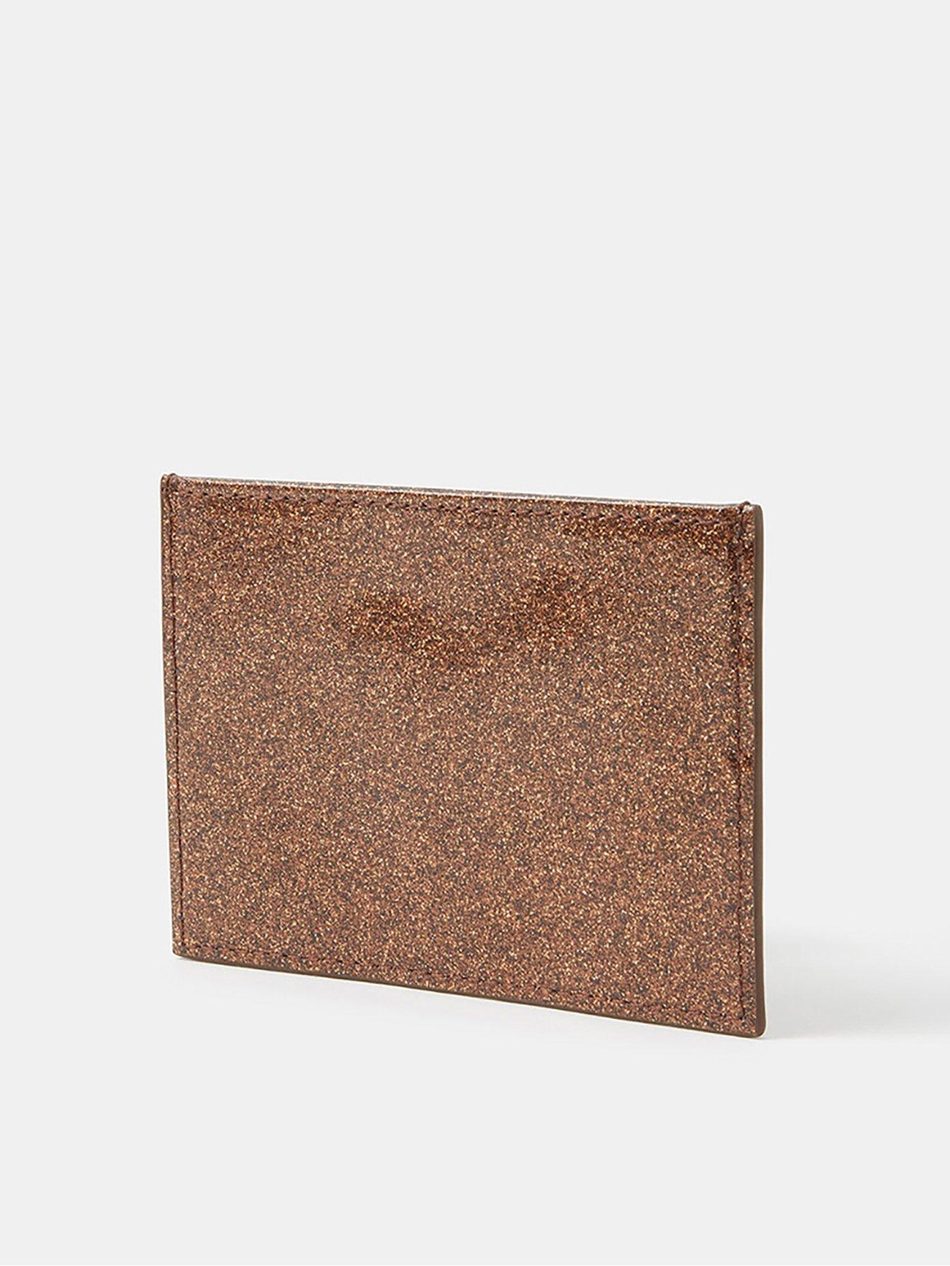 image of accessorize-glitter-card-holder-brown