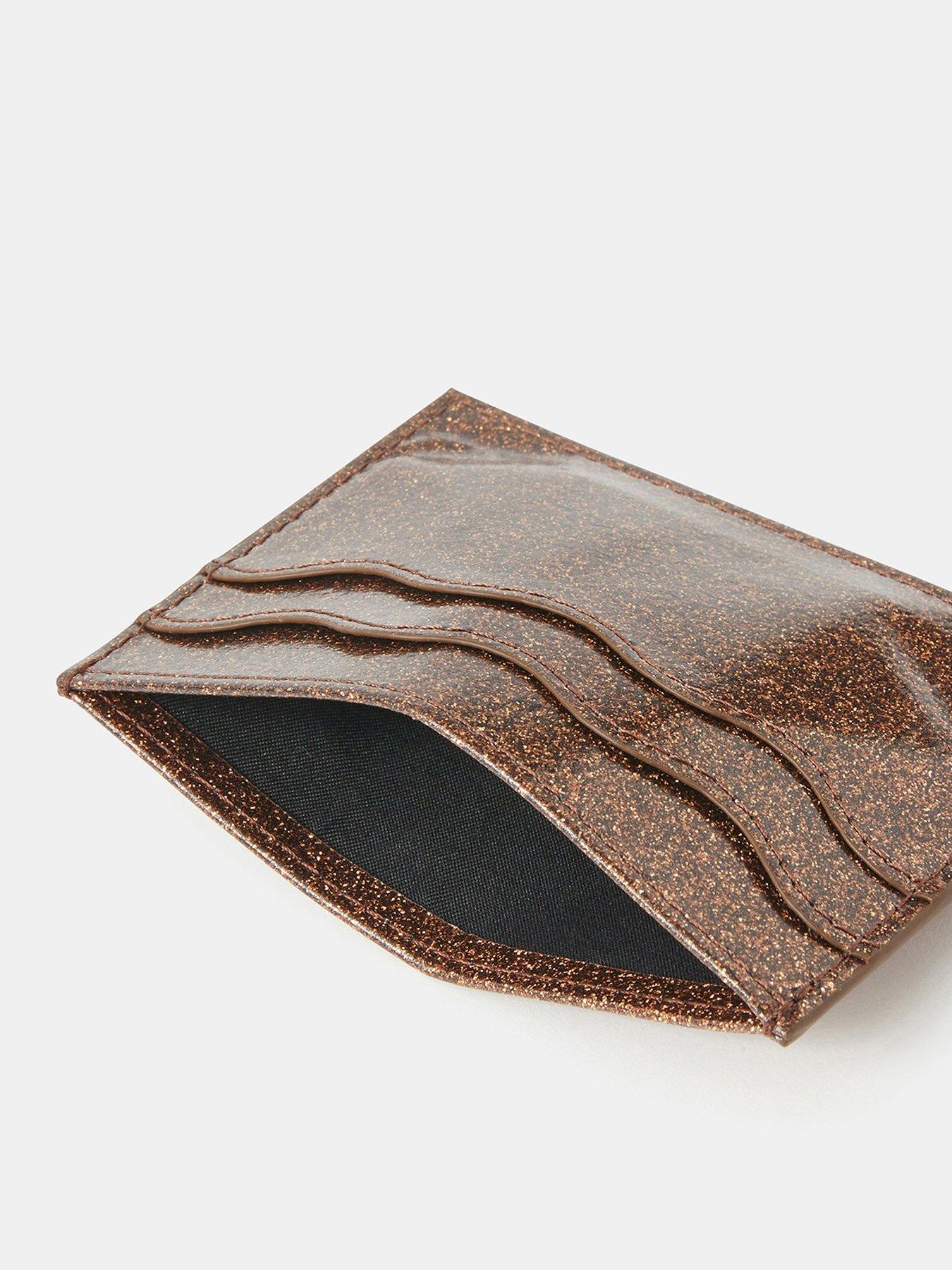  image of accessorize-glitter-card-holder-brown