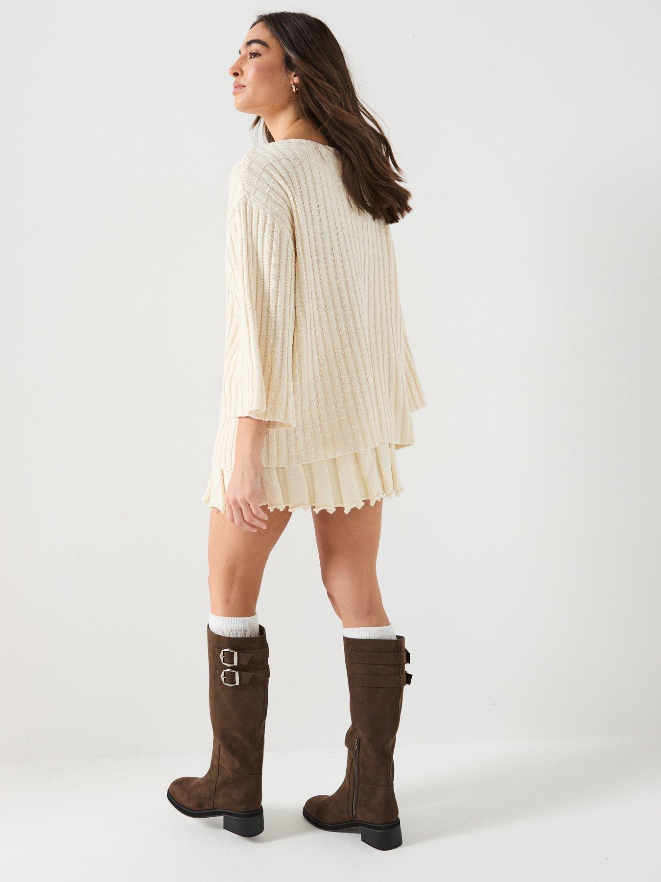 Image 2 of 6 of FREE PEOPLE Kenzie Sweater And Skirt Set - Cream