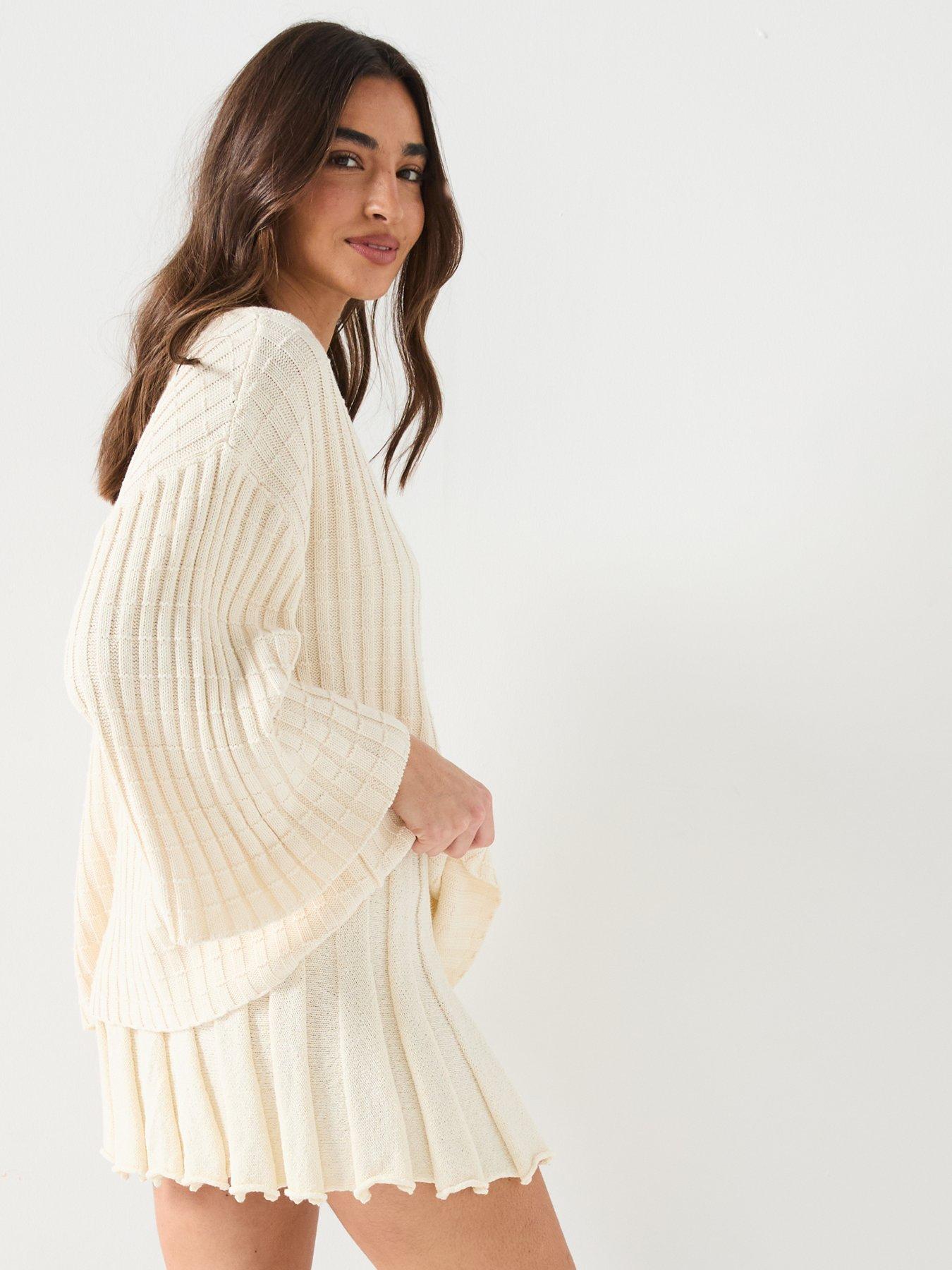 Image 4 of 6 of FREE PEOPLE Kenzie Sweater And Skirt Set - Cream