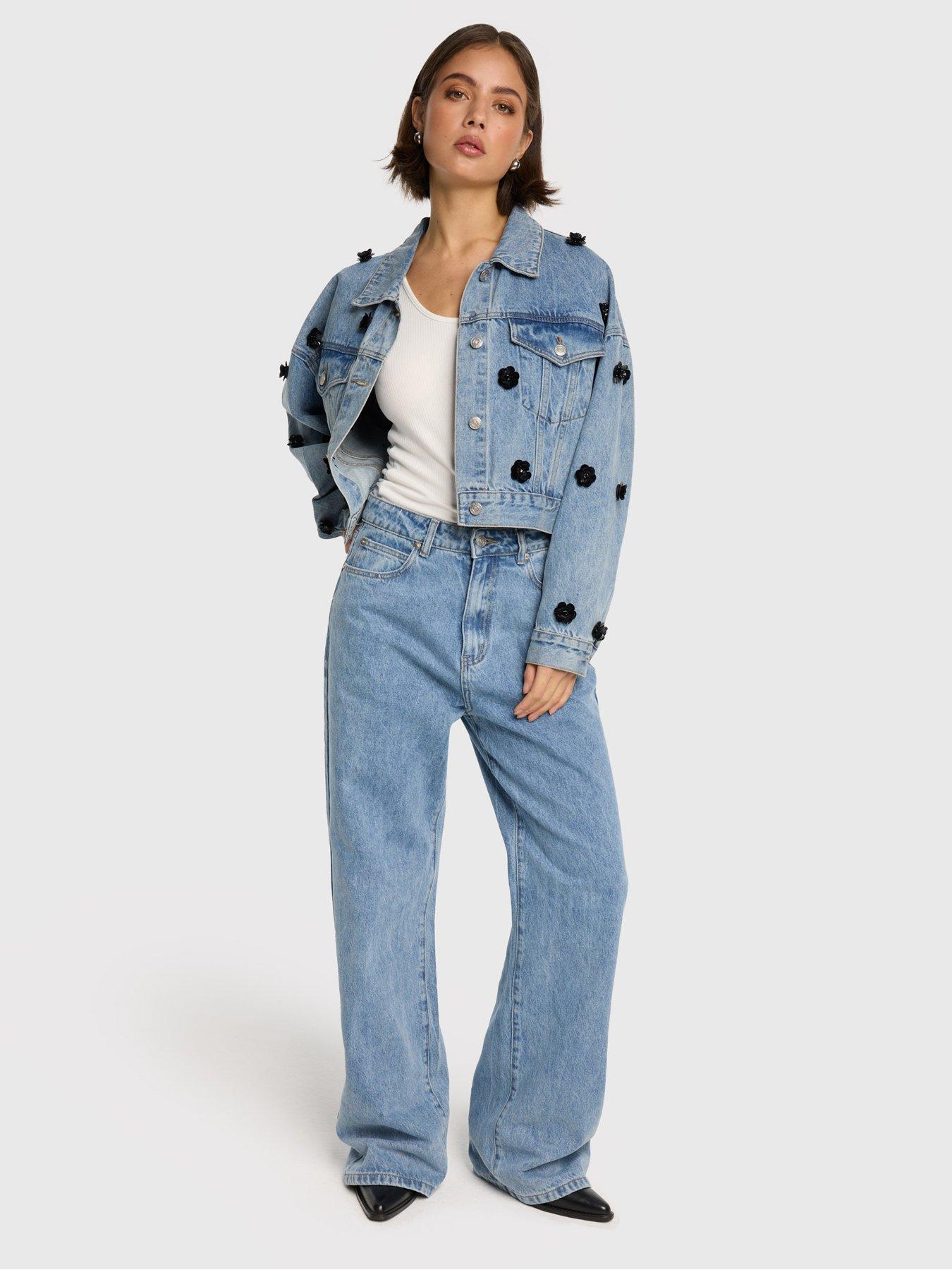 Image 1 of 5 of Alix the Label Denim Pants - Blue