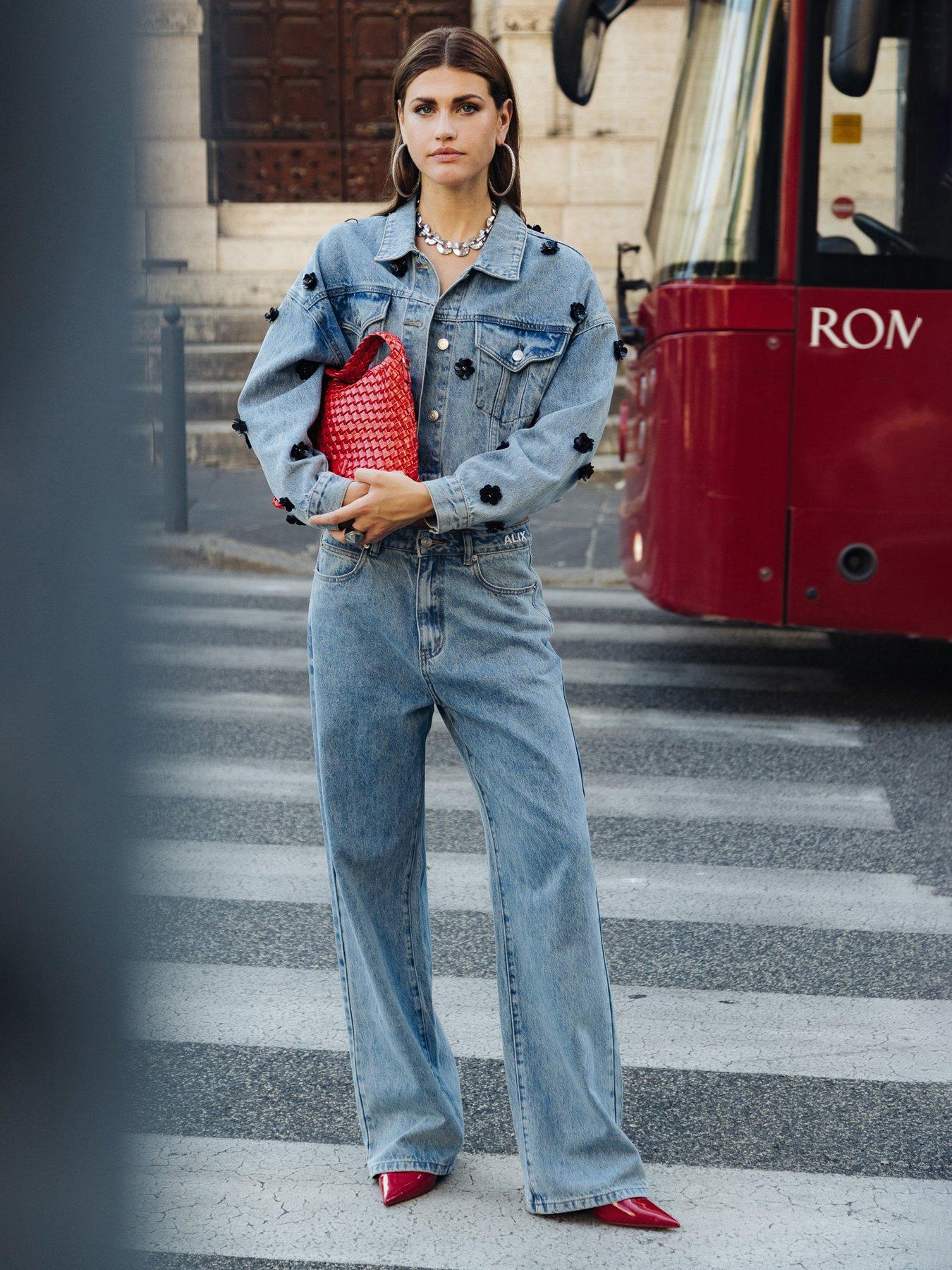 Image 5 of 5 of Alix the Label Denim Pants - Blue