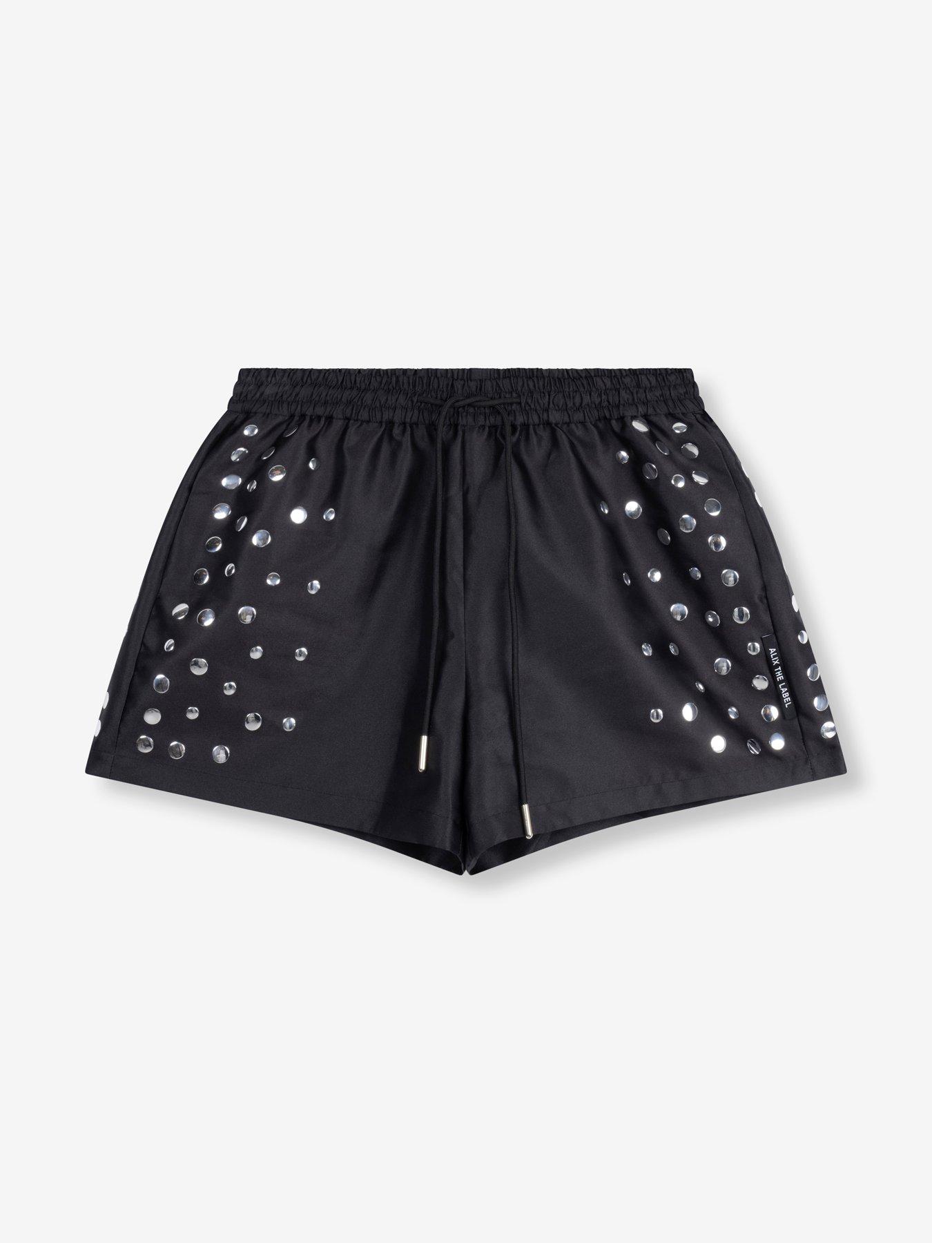 Image 4 of 5 of Alix the Label Studs Shorts - Black