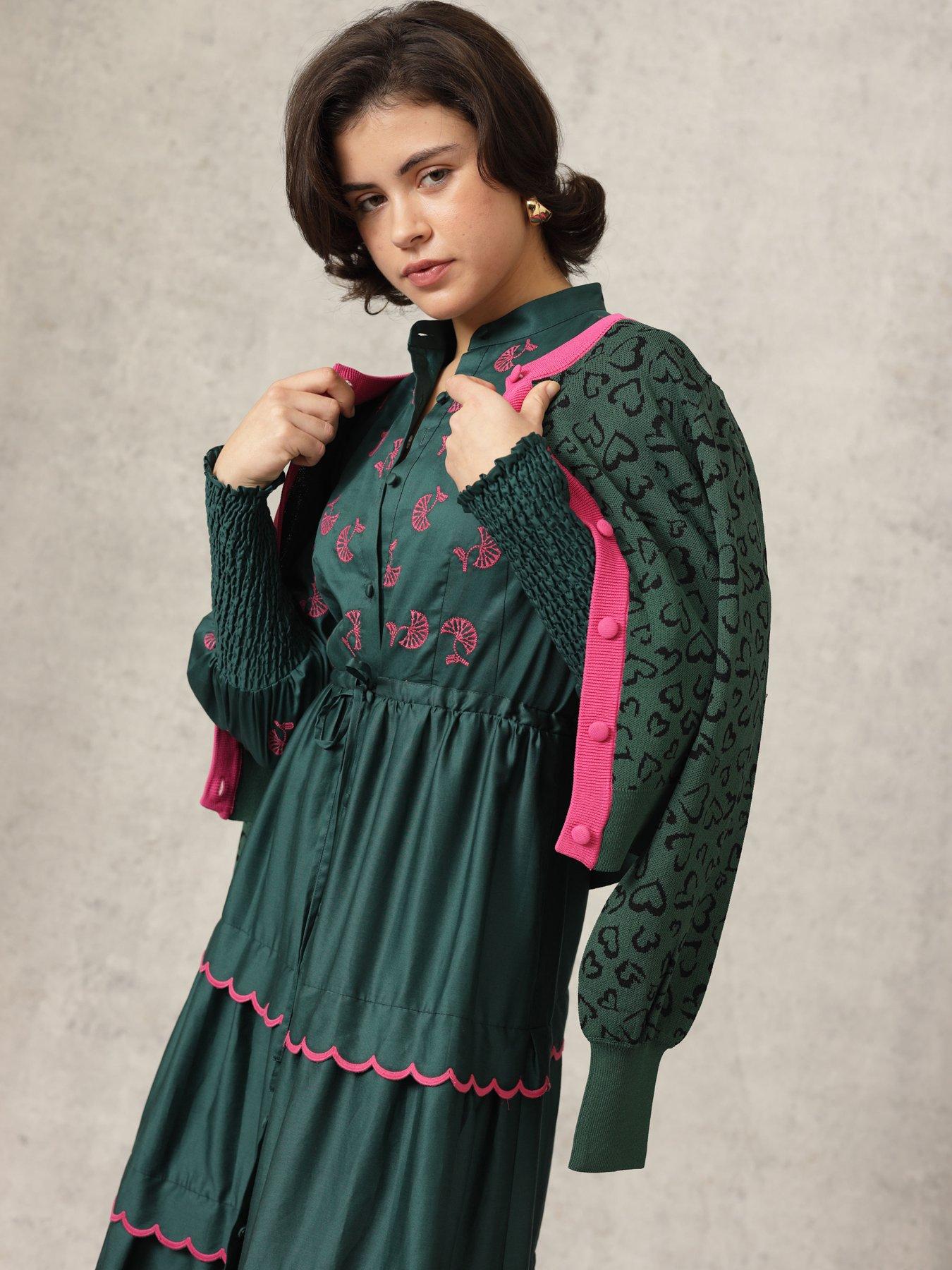 undefined Pattern Cardigan - Green