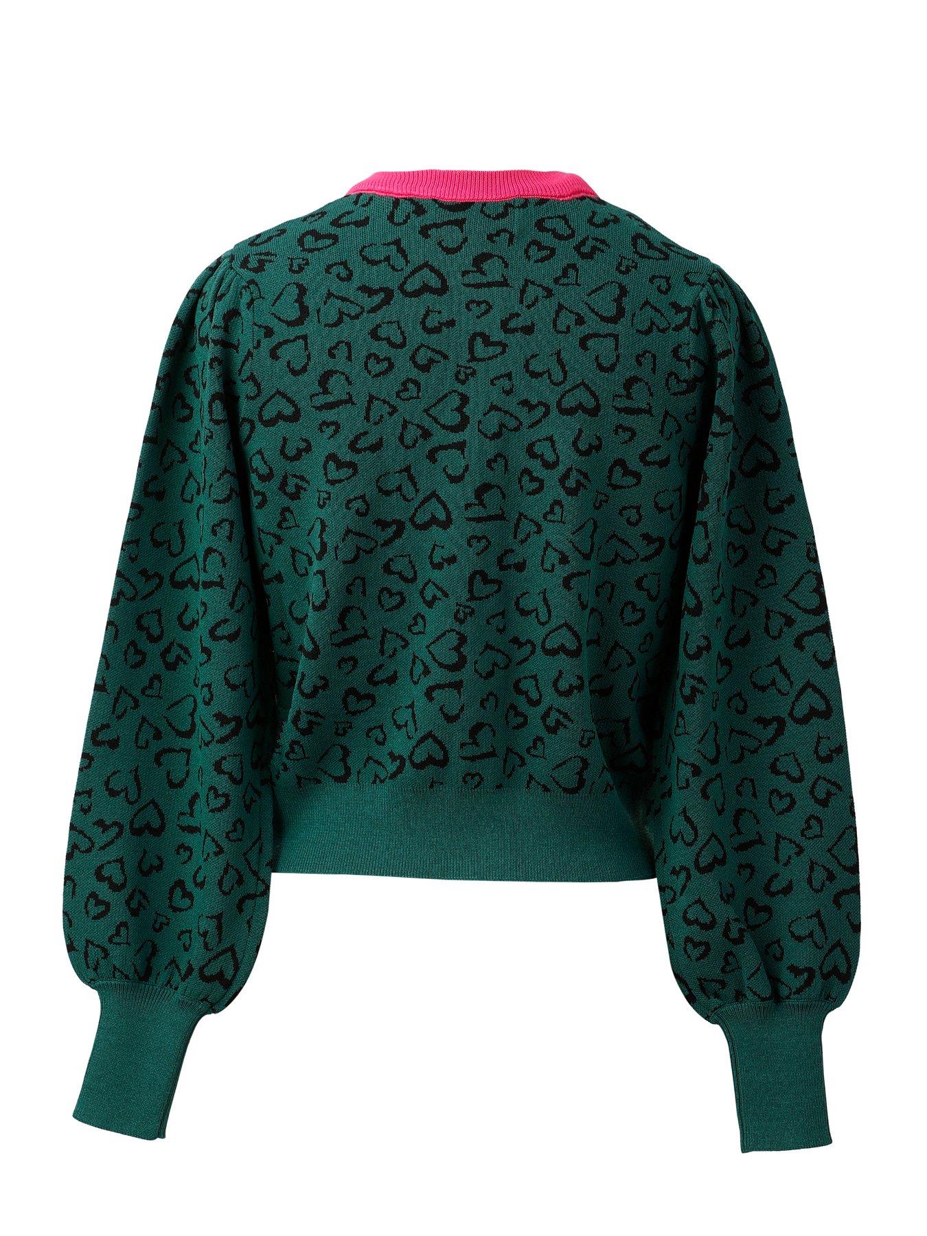 Image 2 of 5 of Emily Lovelock Pattern Cardigan - Green