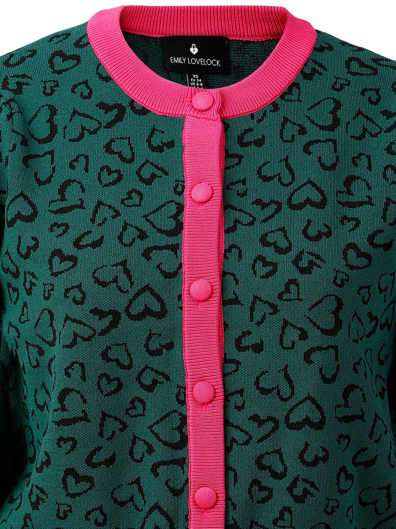 Image 5 of 5 of Emily Lovelock Pattern Cardigan - Green