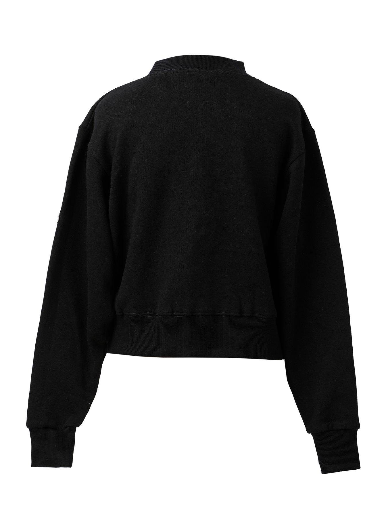 Image 2 of 5 of Emily Lovelock Sequin Heart Sweat - Black