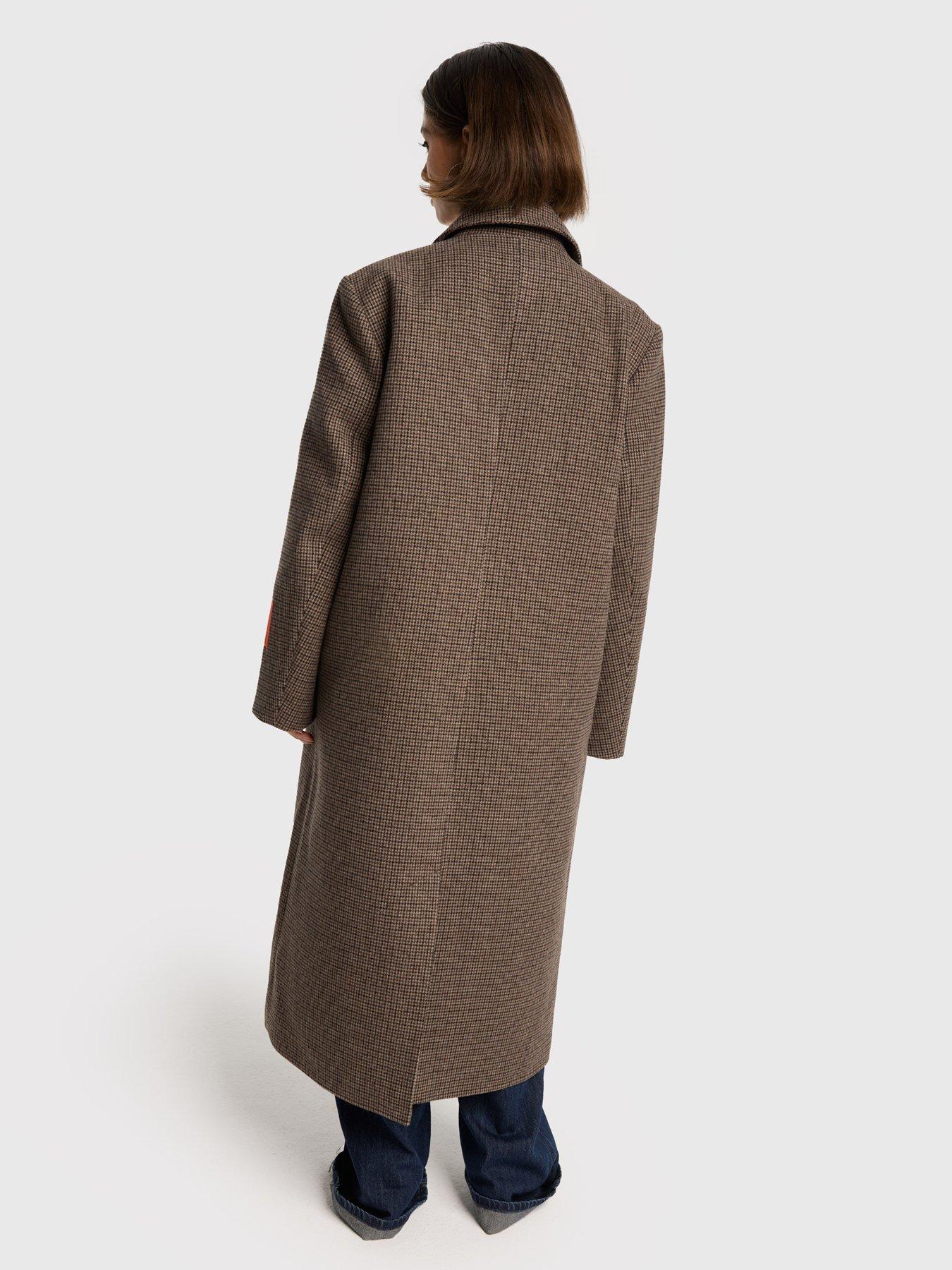 Image 2 of 6 of Alix the Label Checked Coat - Brown