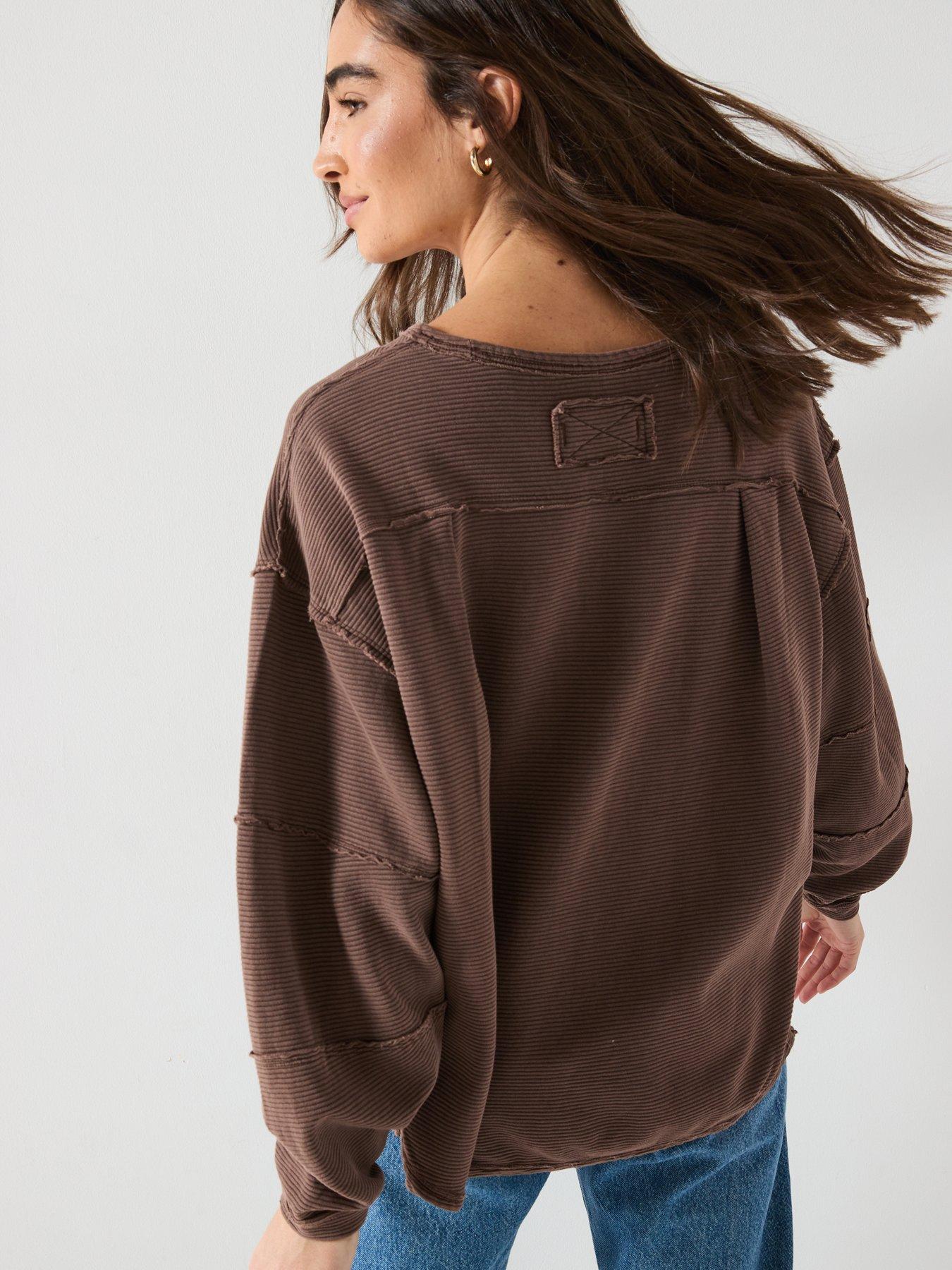 Image 2 of 6 of FREE PEOPLE Total Eclipse Long Sleeve T-Shirt - Brown
