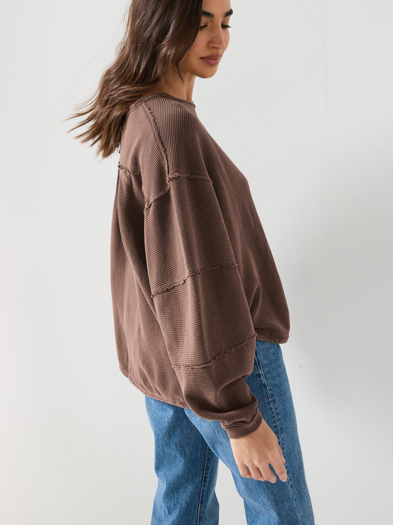 Image 4 of 6 of FREE PEOPLE Total Eclipse Long Sleeve T-Shirt - Brown