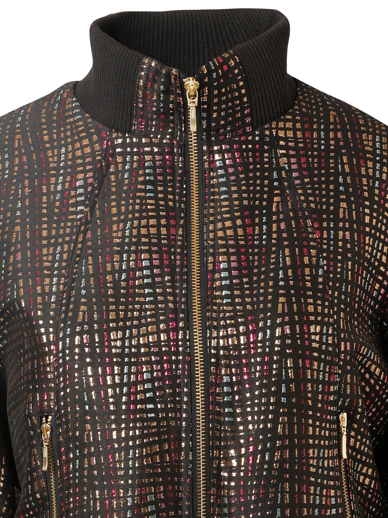 Image 5 of 5 of Emily Lovelock Jaquard Bomber Jacket - Black