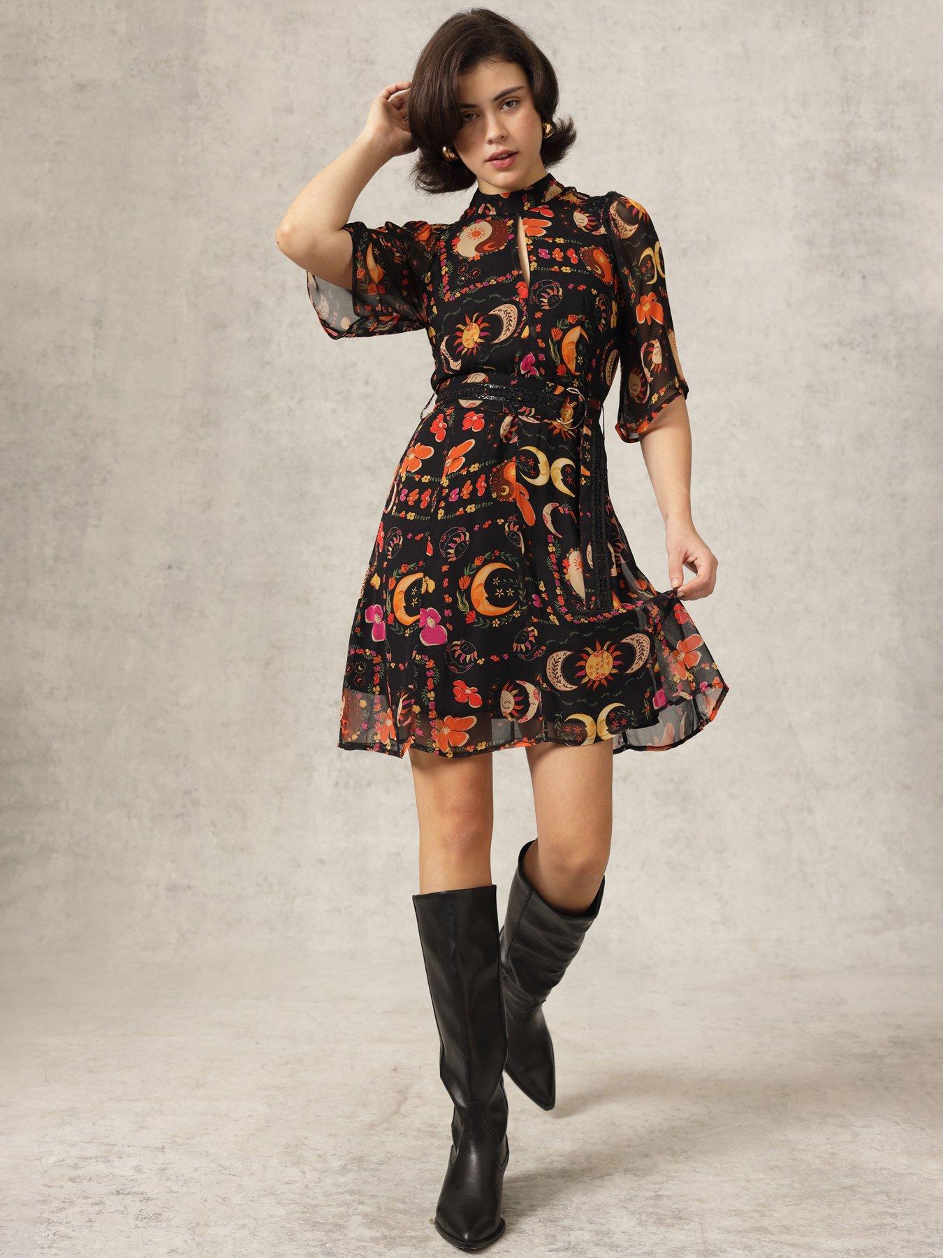 undefined Printed Short Dress