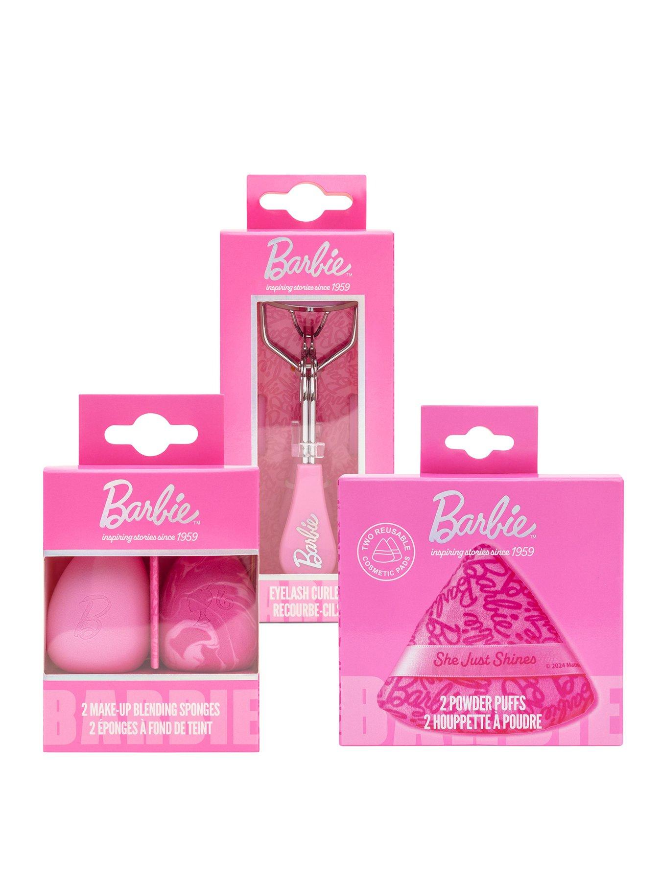 Barbie Makeup Tool Bundle- Eyelash Curlers, Beauty Blender and Powder Puff