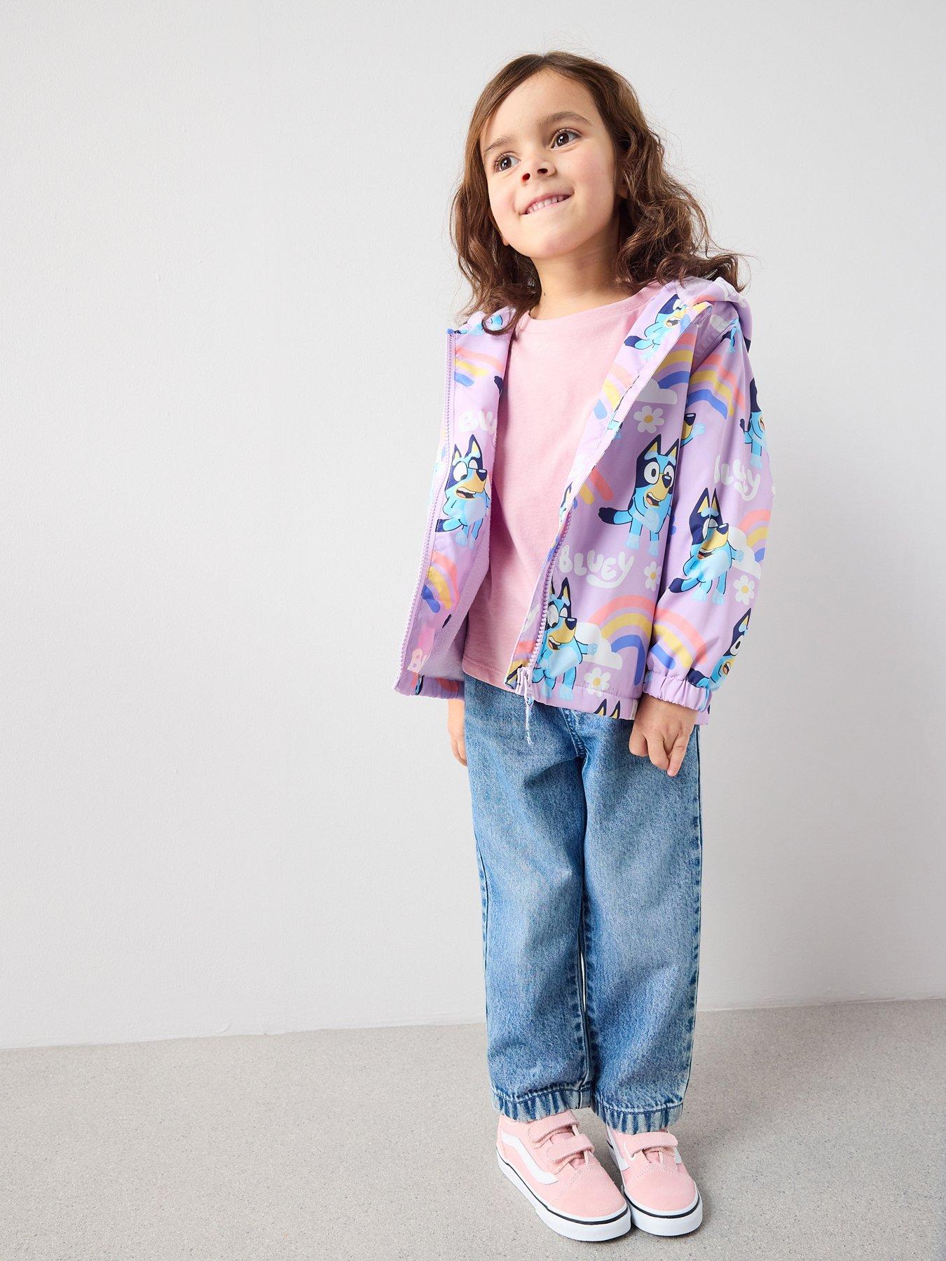 The Very Collection Bluey Rainbow Rain Mac - Purple