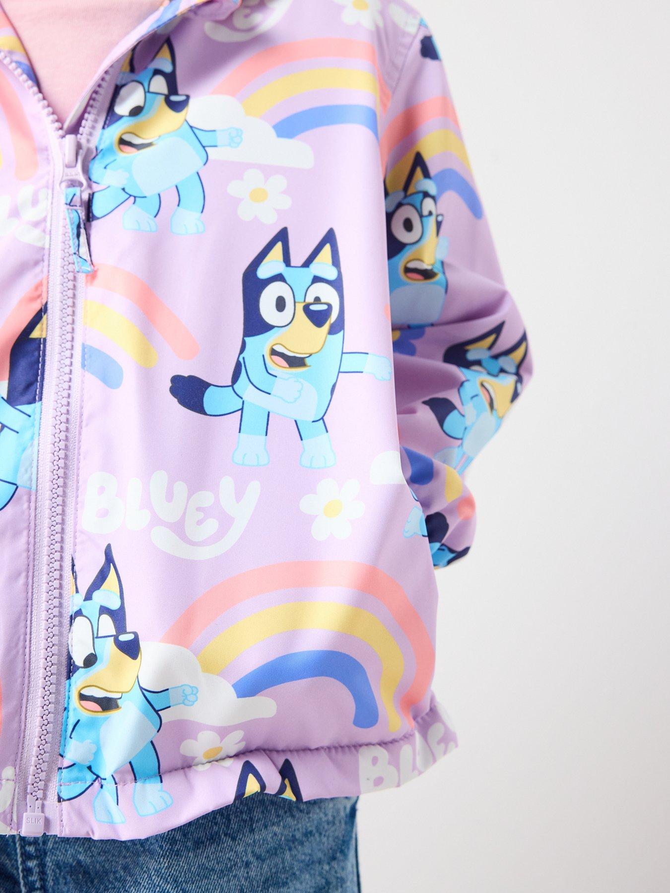  image of the-very-collection-bluey-rainbow-rain-mac-purple