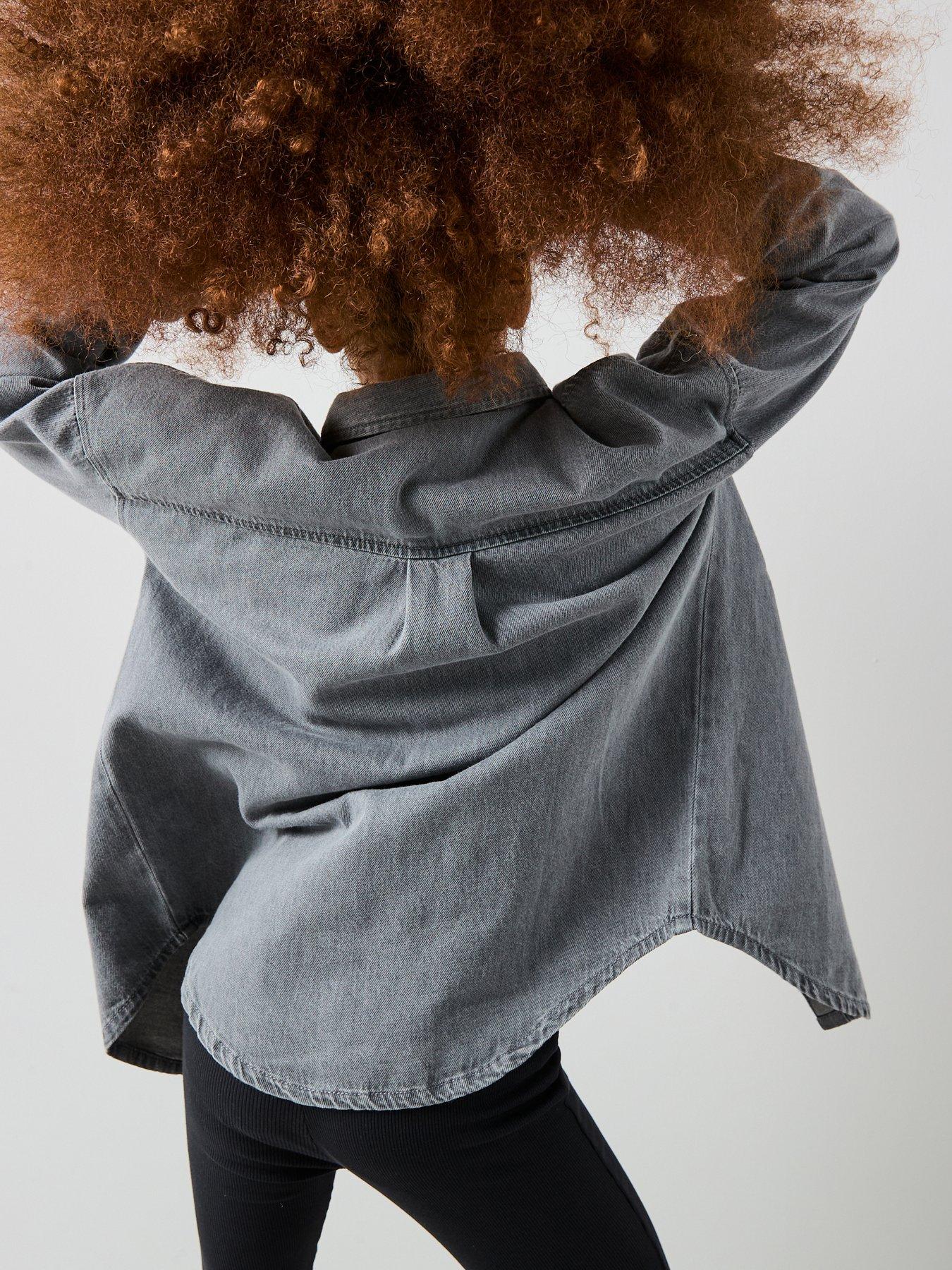Image 2 of 6 of The Very Collection Girls 3 Piece Denim Shirt With Top And Flare Leggings Set - Dark Wash