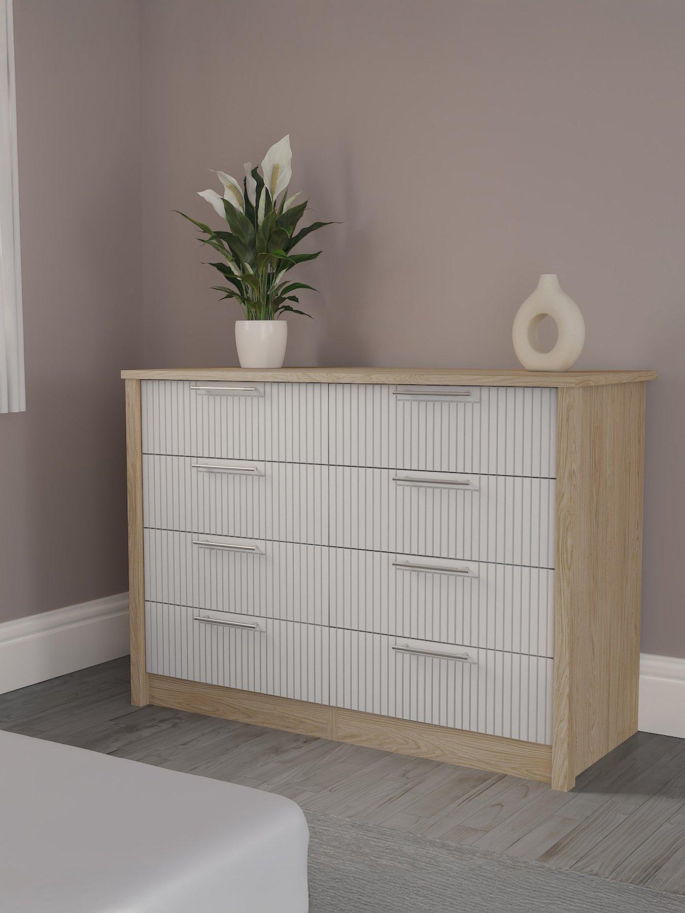 undefined Arvon Ready Assembled 4 Drawer Double Chest