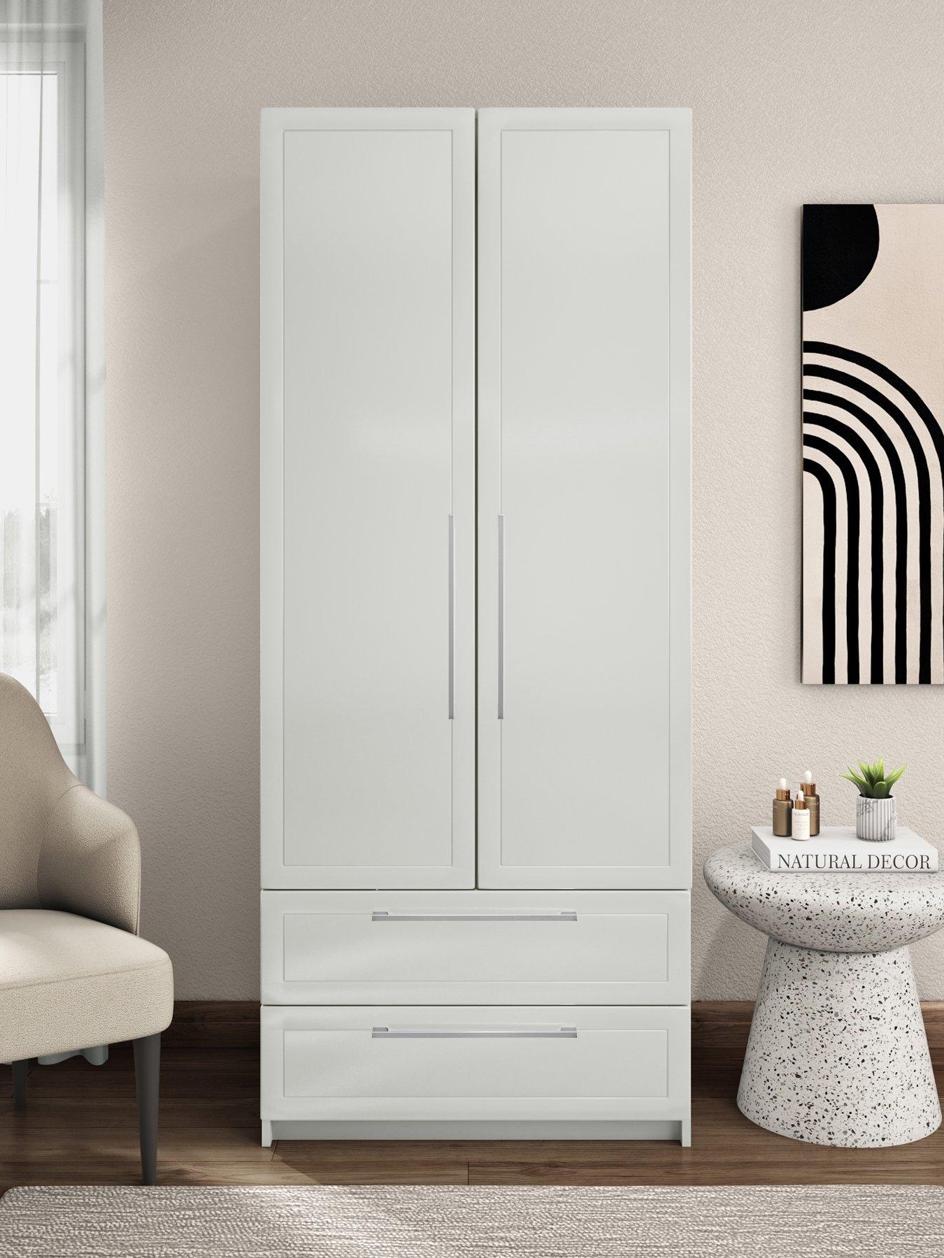 One Call Sinai Ready Assembled 2 Door Combi Wardrobe