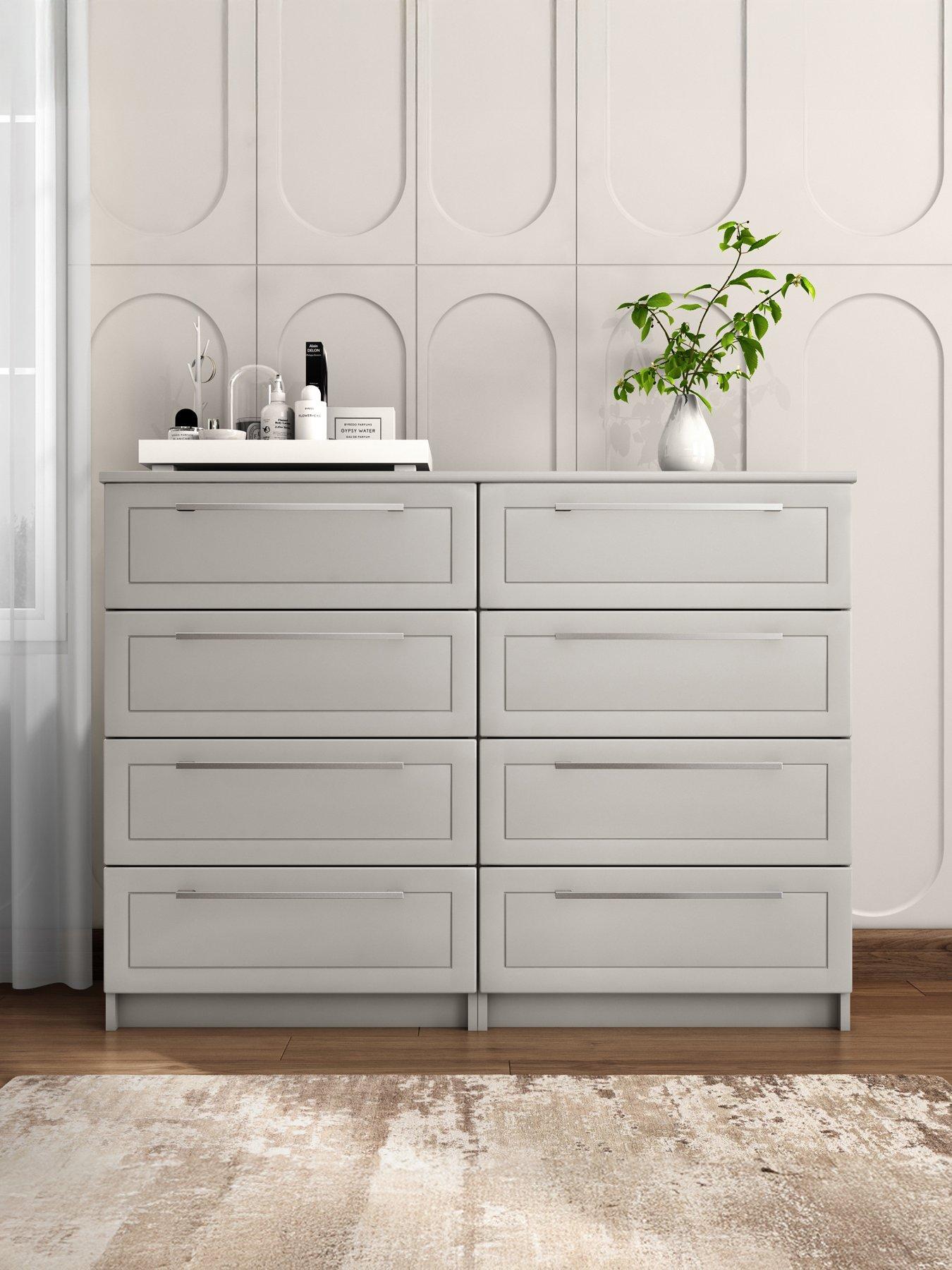 One Call Sinai Ready Assembled 4 Drawer Double Chest