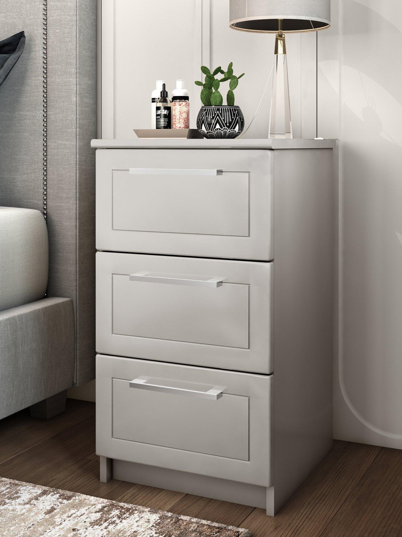 front image of one-call-sinai-ready-assembled-3-drawer-bedside-chest
