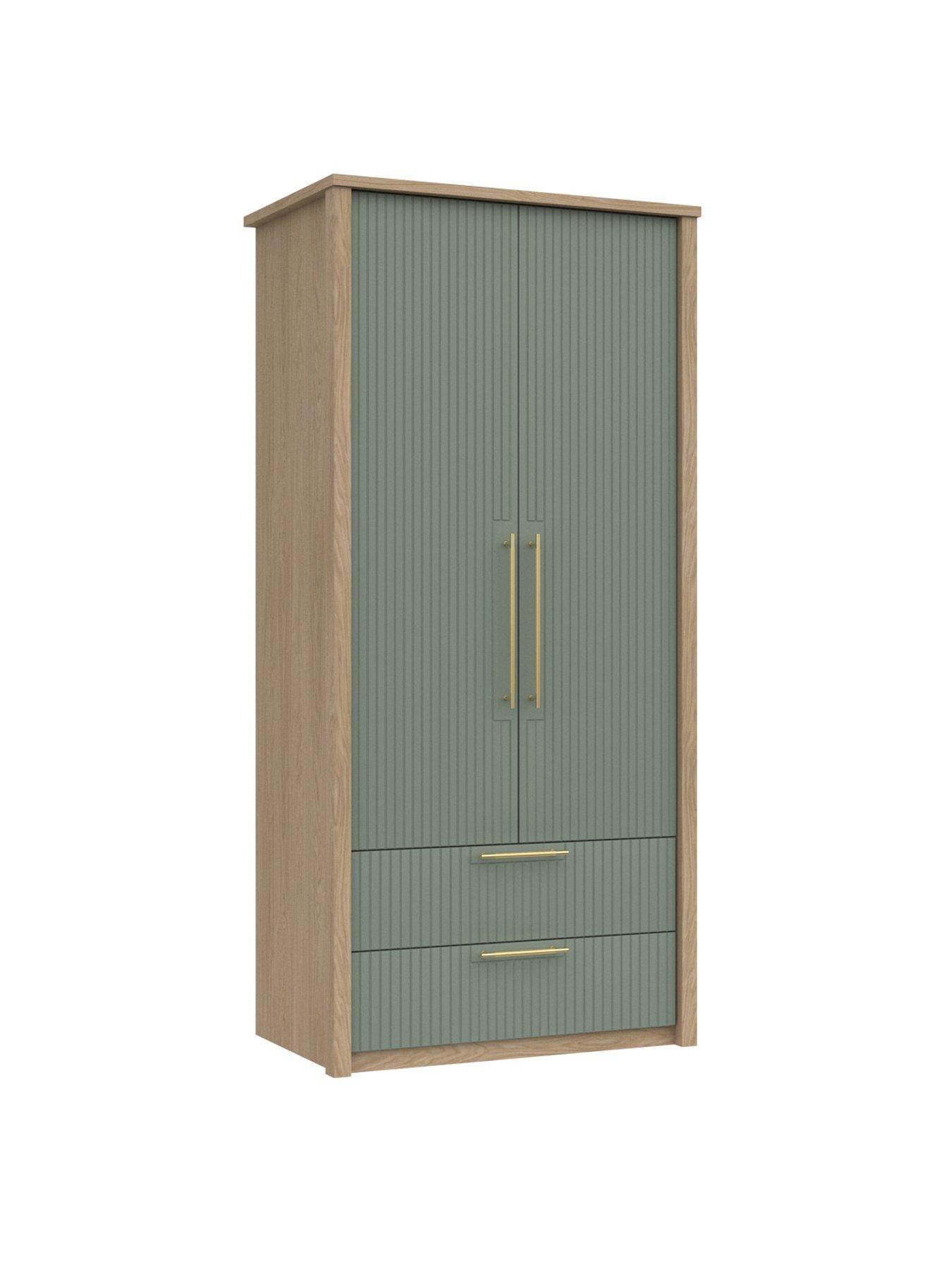 Image 3 of 3 of One Call Arvon Ready Assembled&nbsp;2 Door Combi Wardrobe