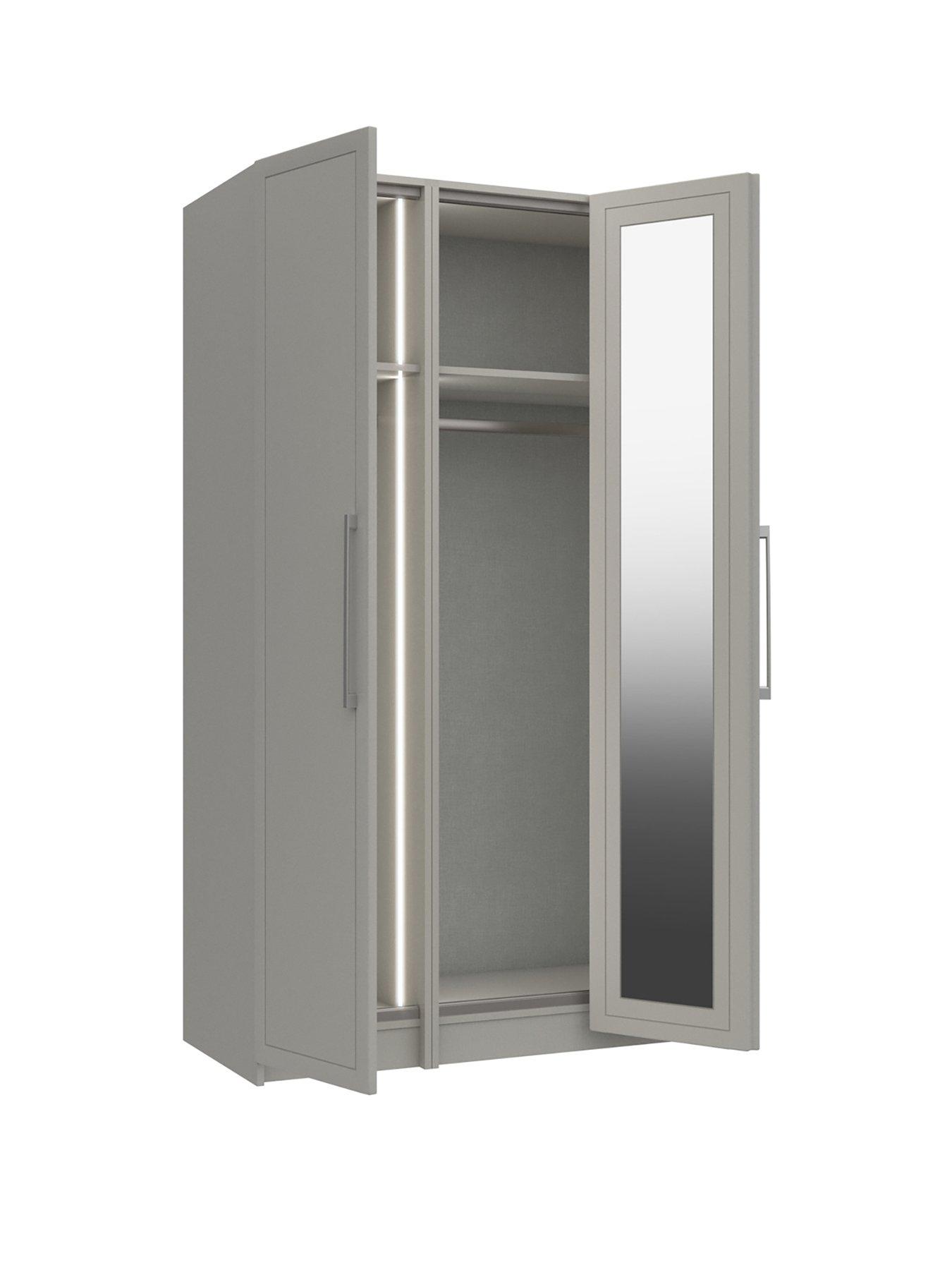  image of one-call-sinai-ready-assemblednbsp3-door-bifold-wardrobe-with-mirror