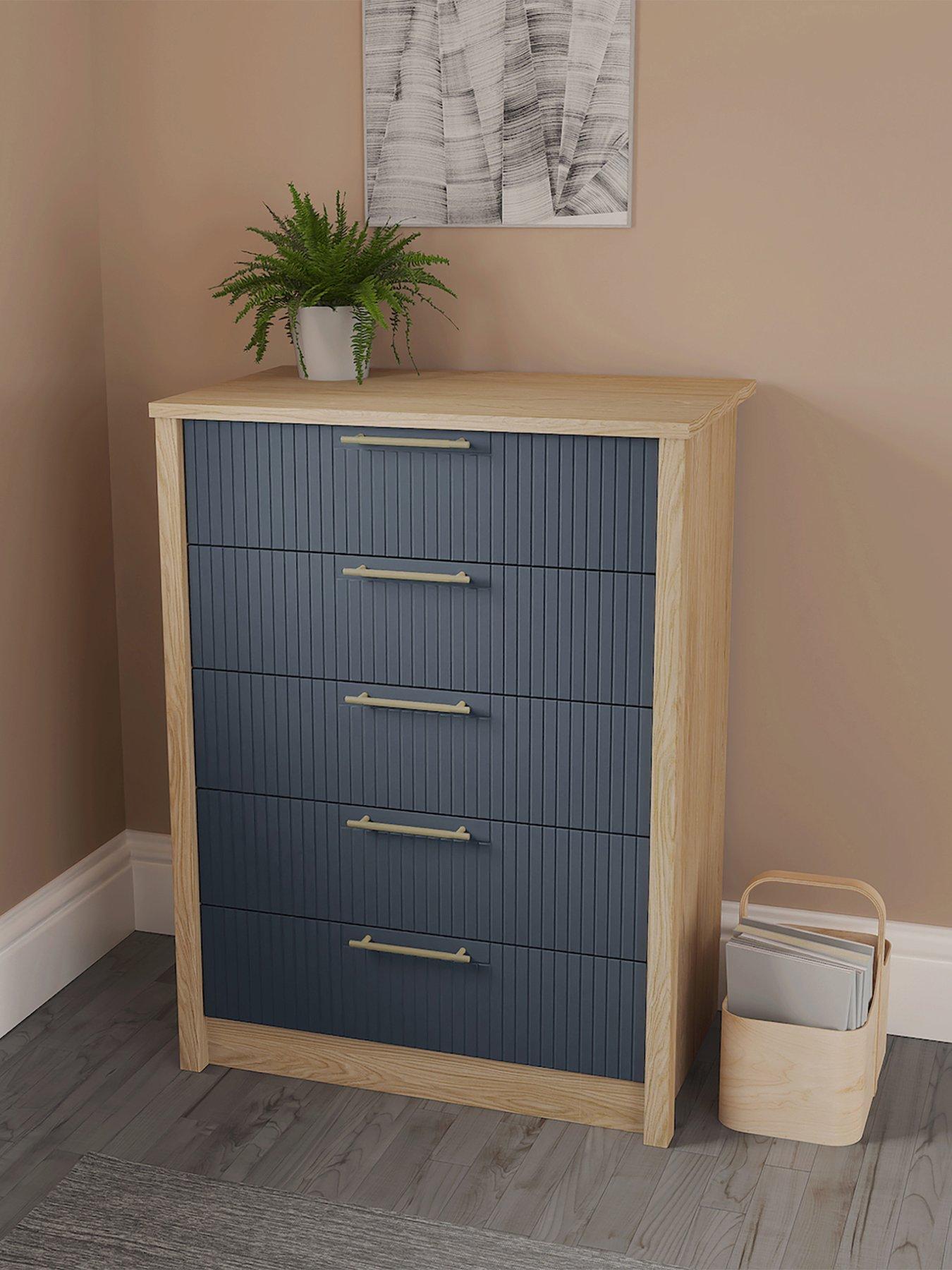 One Call Arvon Ready Assembled 5 Drawer Chest