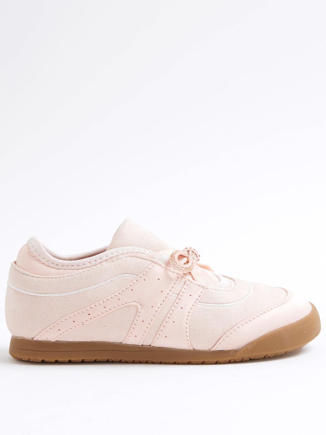 river-island-older-girls-bow-runner-shoes-pink