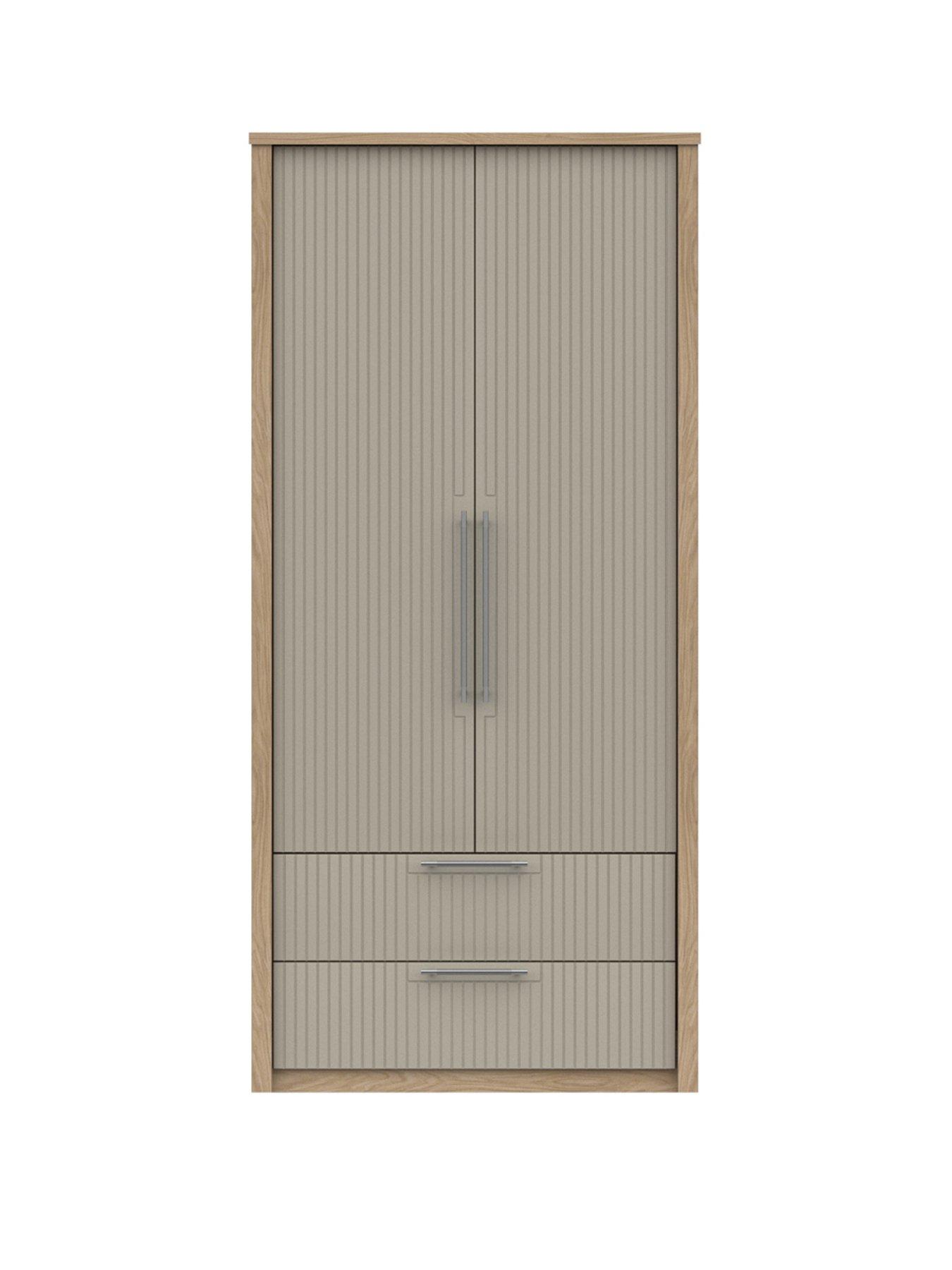 Image 2 of 4 of One Call Arvon Ready Assembled&nbsp;2 Door Combi Wardrobe