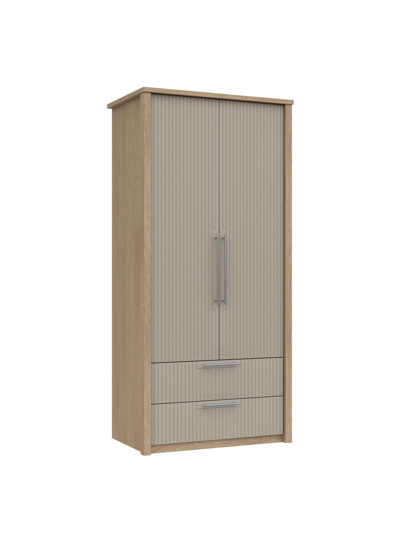 Image 3 of 4 of One Call Arvon Ready Assembled&nbsp;2 Door Combi Wardrobe