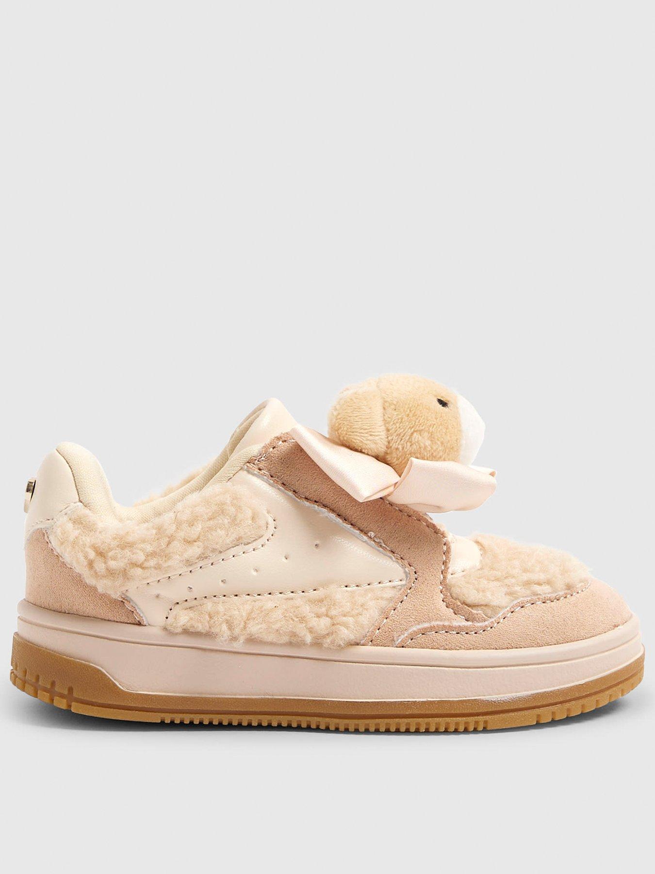 undefined Girls Teddy Bear Plim Shoes - Beige