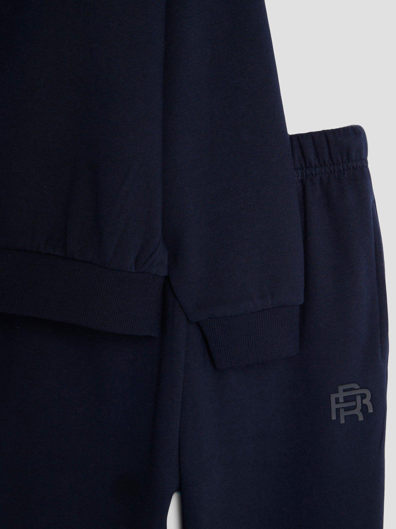 Image 5 of 5 of River Island Older Boys Essentials Hoodie Jogger Set - Navy
