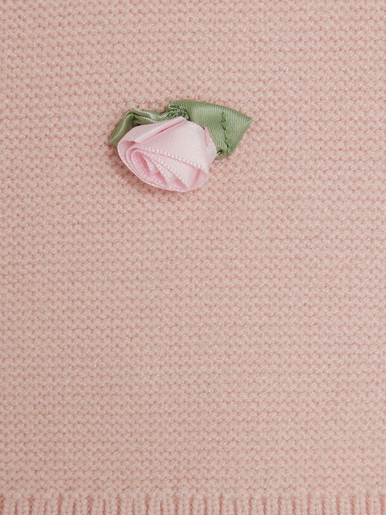 Image 3 of 4 of River Island Baby Girls Rose Bud Jumper Set - Pink