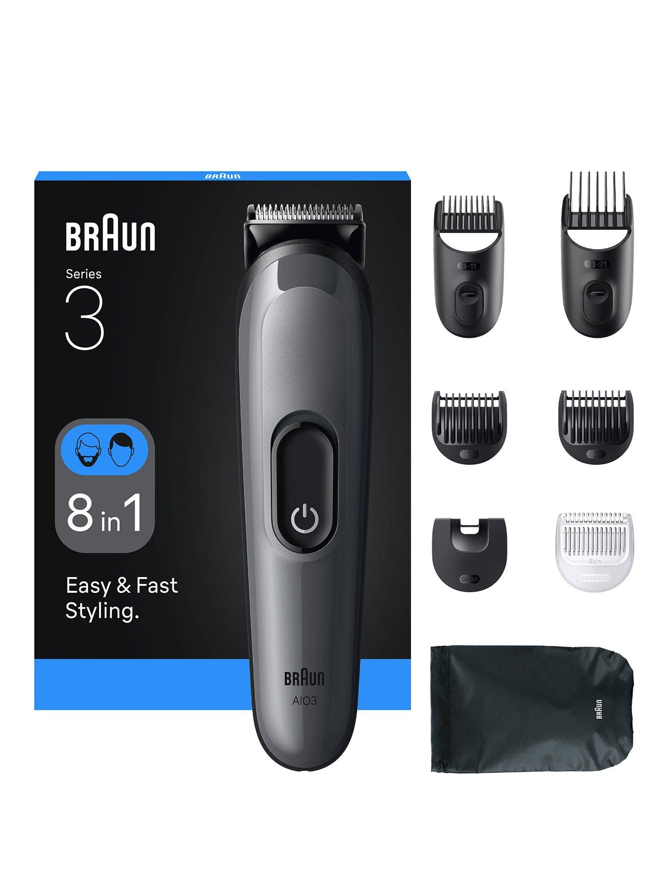 Braun All-in-One Series 3, 8in1 Grooming Kit, 14 Lengths, AIO3540 - Grey