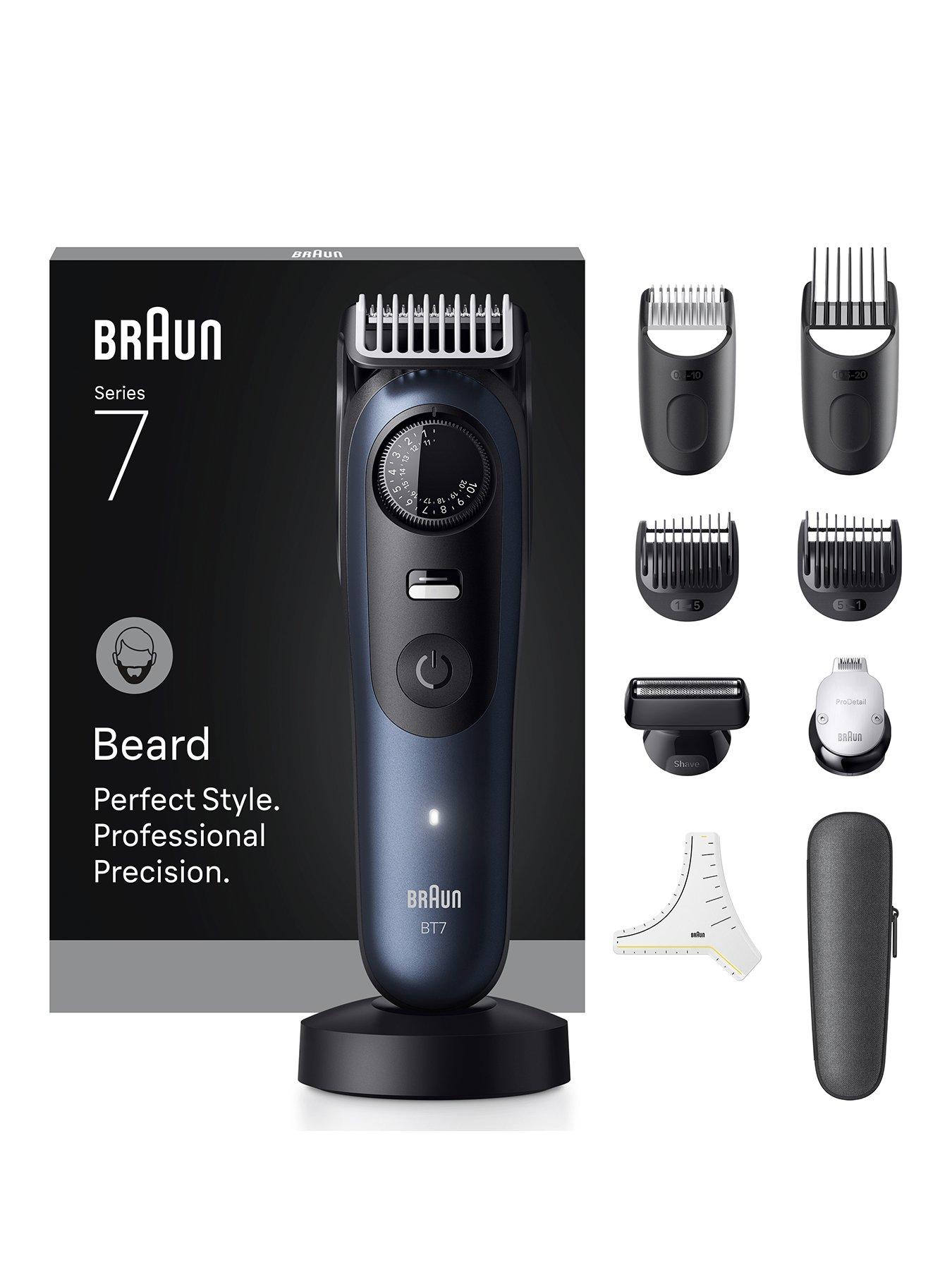 Image 1 of 8 of Braun Beard Trimmer Series 7,+10 Barbering Tools, 40 Lengths,ProBlade,BT7540, Blue
