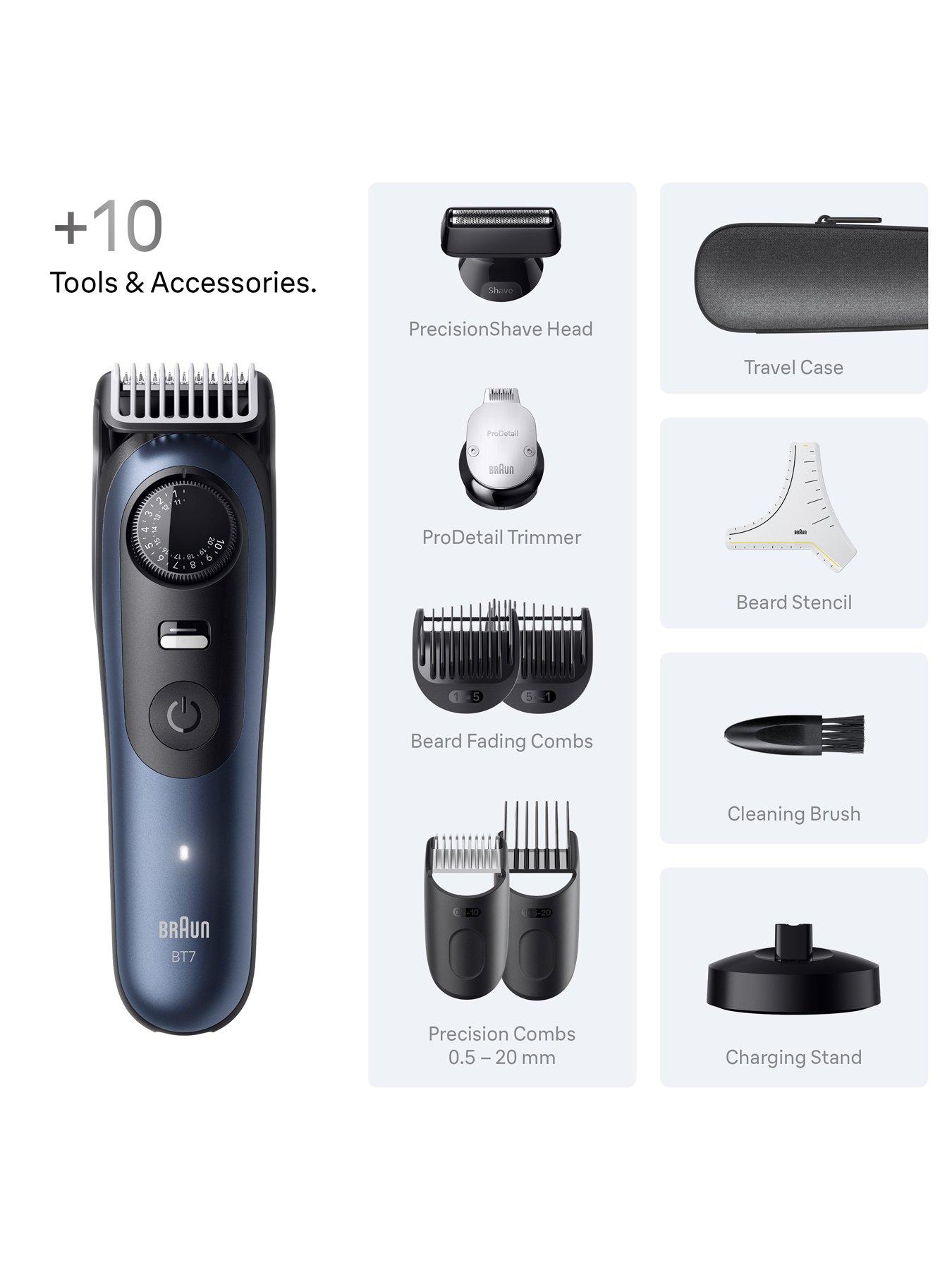 Image 2 of 8 of Braun Beard Trimmer Series 7,+10 Barbering Tools, 40 Lengths,ProBlade,BT7540, Blue