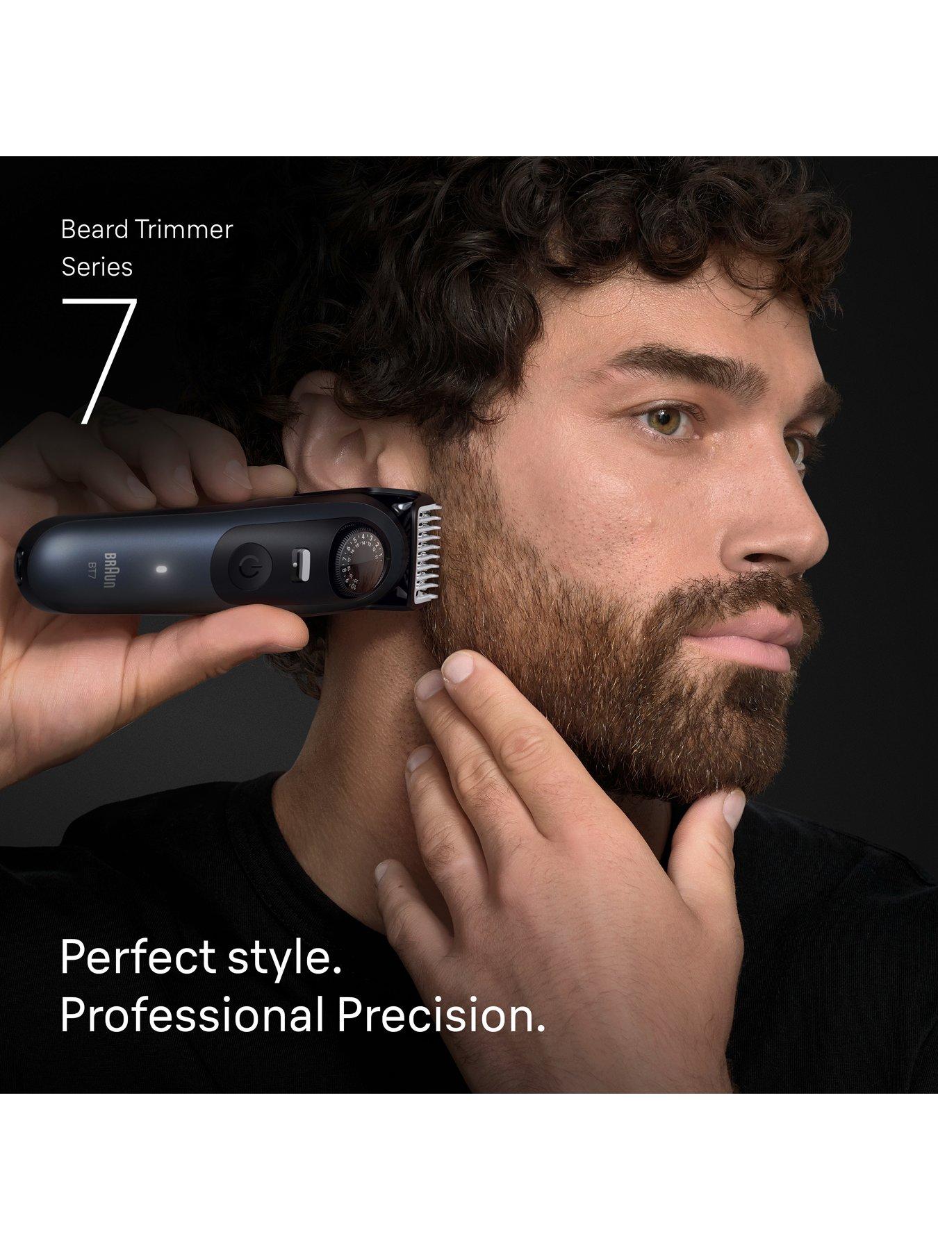 Image 7 of 8 of Braun Beard Trimmer Series 7,+10 Barbering Tools, 40 Lengths,ProBlade,BT7540, Blue