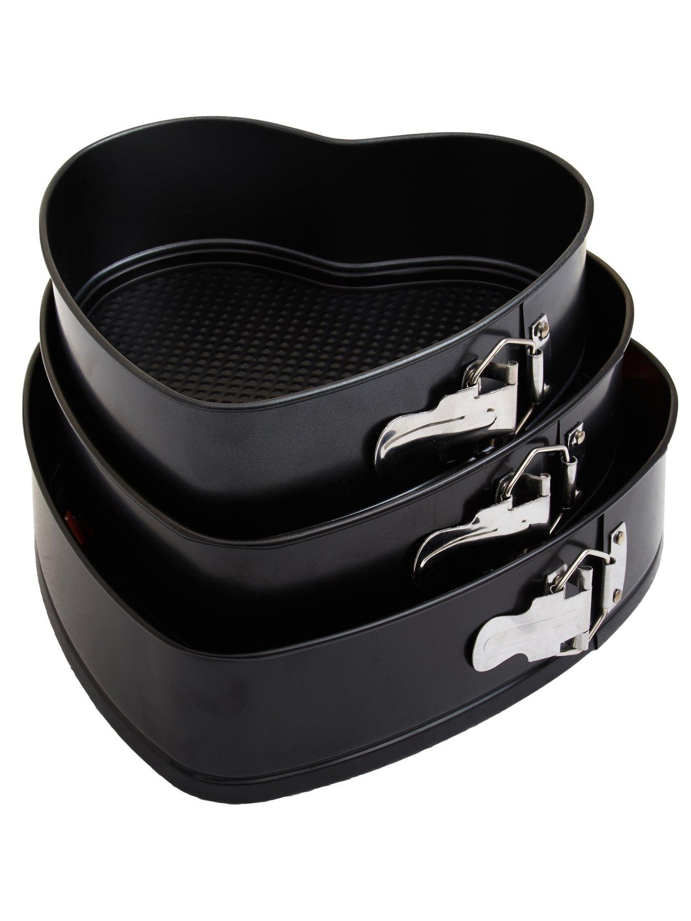Interiors By Premier From Scratch Set Of Three Heart Shaped Springform Cake Tins