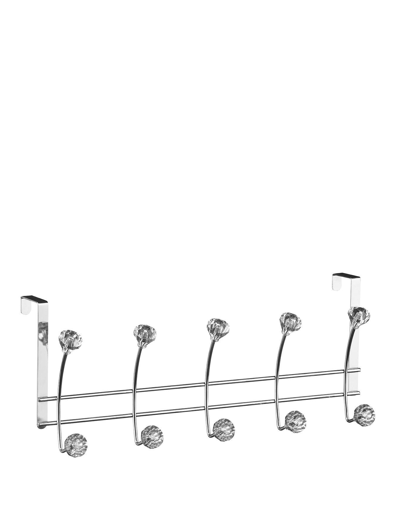 undefined Over Door Clear Diamantes 10 Hook Hanger