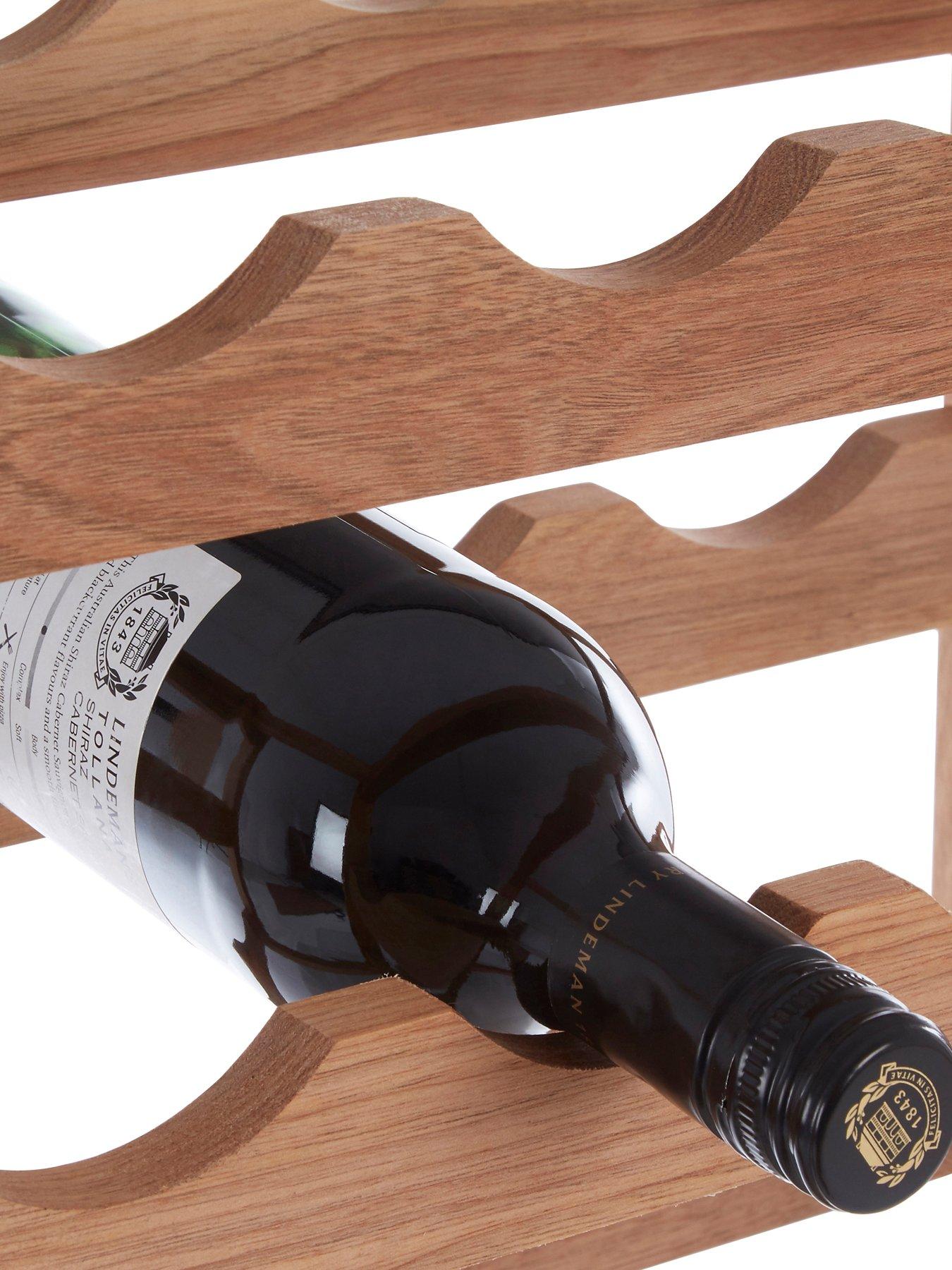 Image 1 of 5 of Interiors By Premier Arla 3 Tier Walnut Wood Wine Rack
