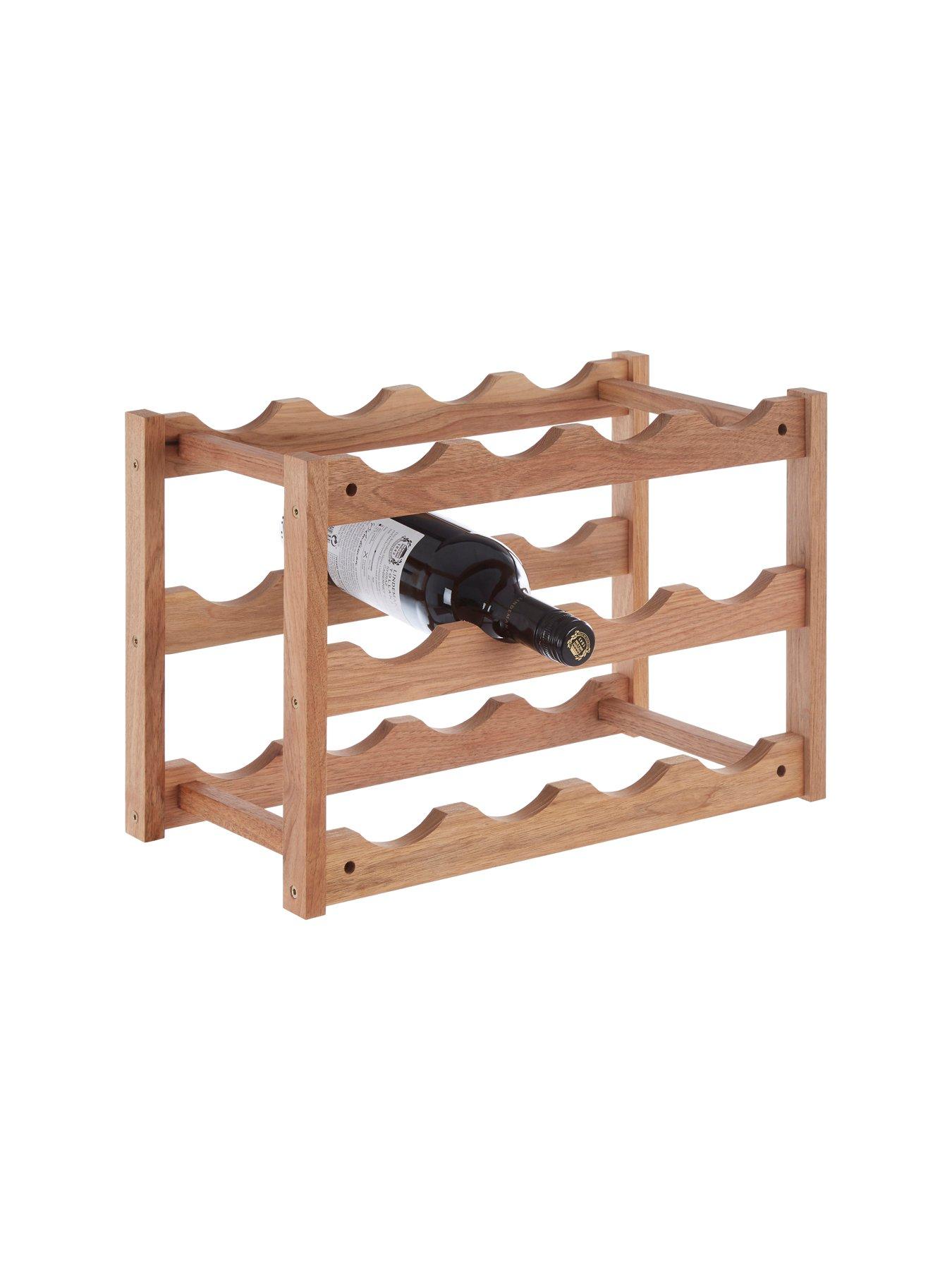 Image 5 of 5 of Interiors By Premier Arla 3 Tier Walnut Wood Wine Rack